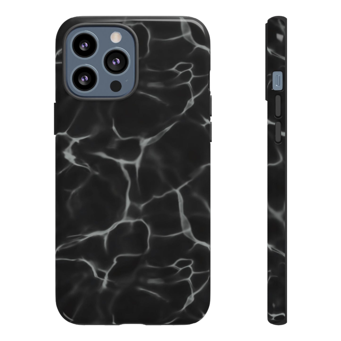 Marble Phone Case Black White