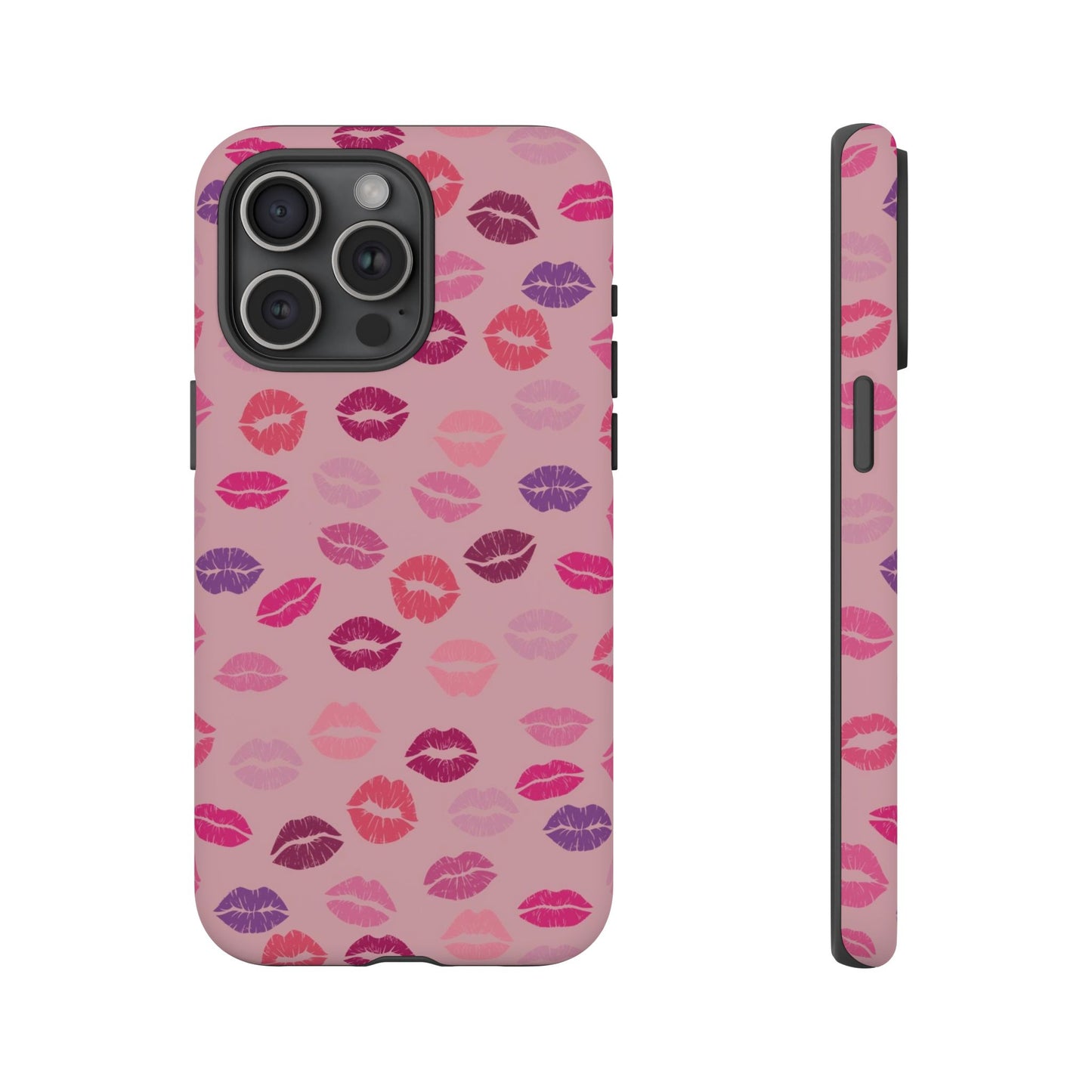 Lipstick Kisses Phone Case Pink