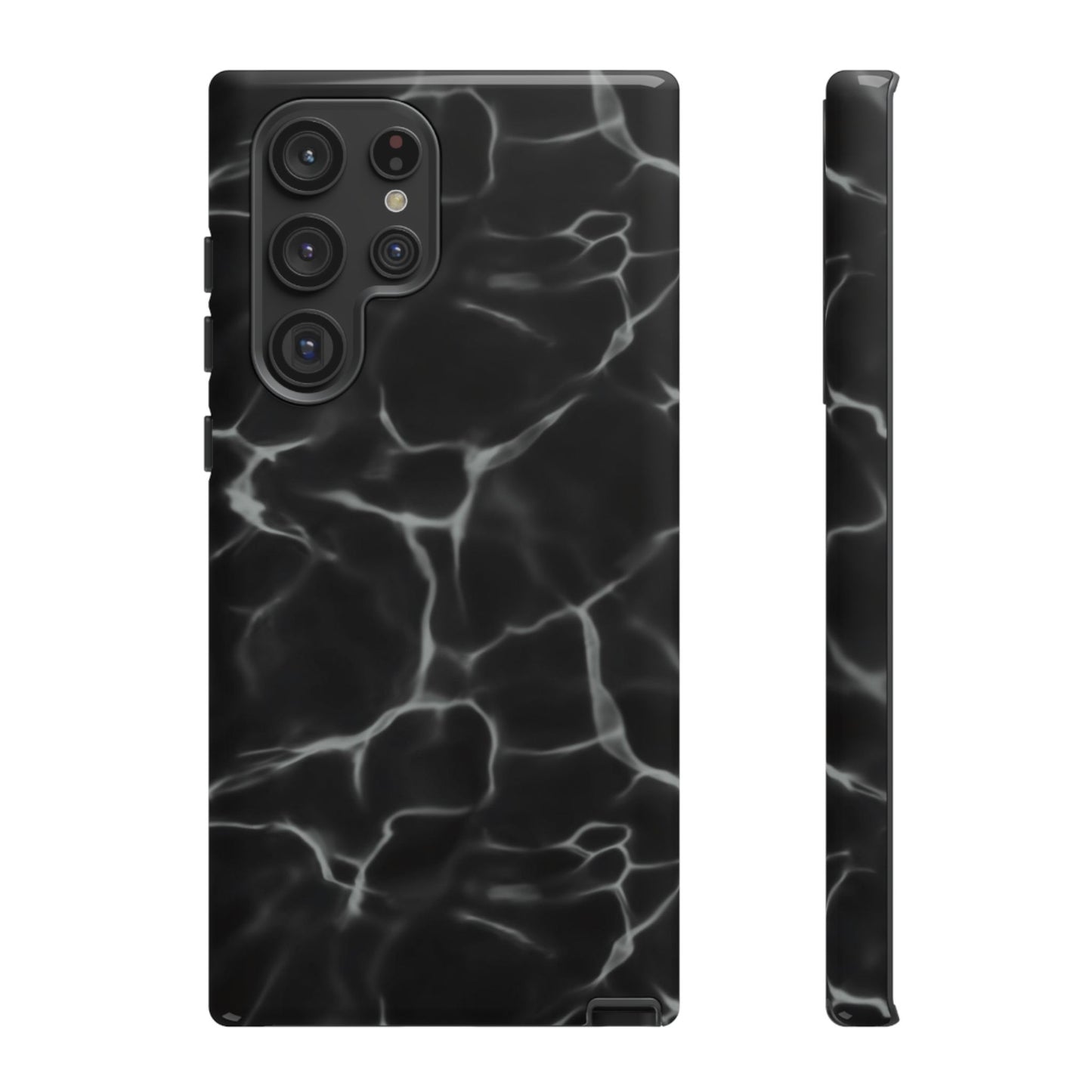 Marble Phone Case Black White