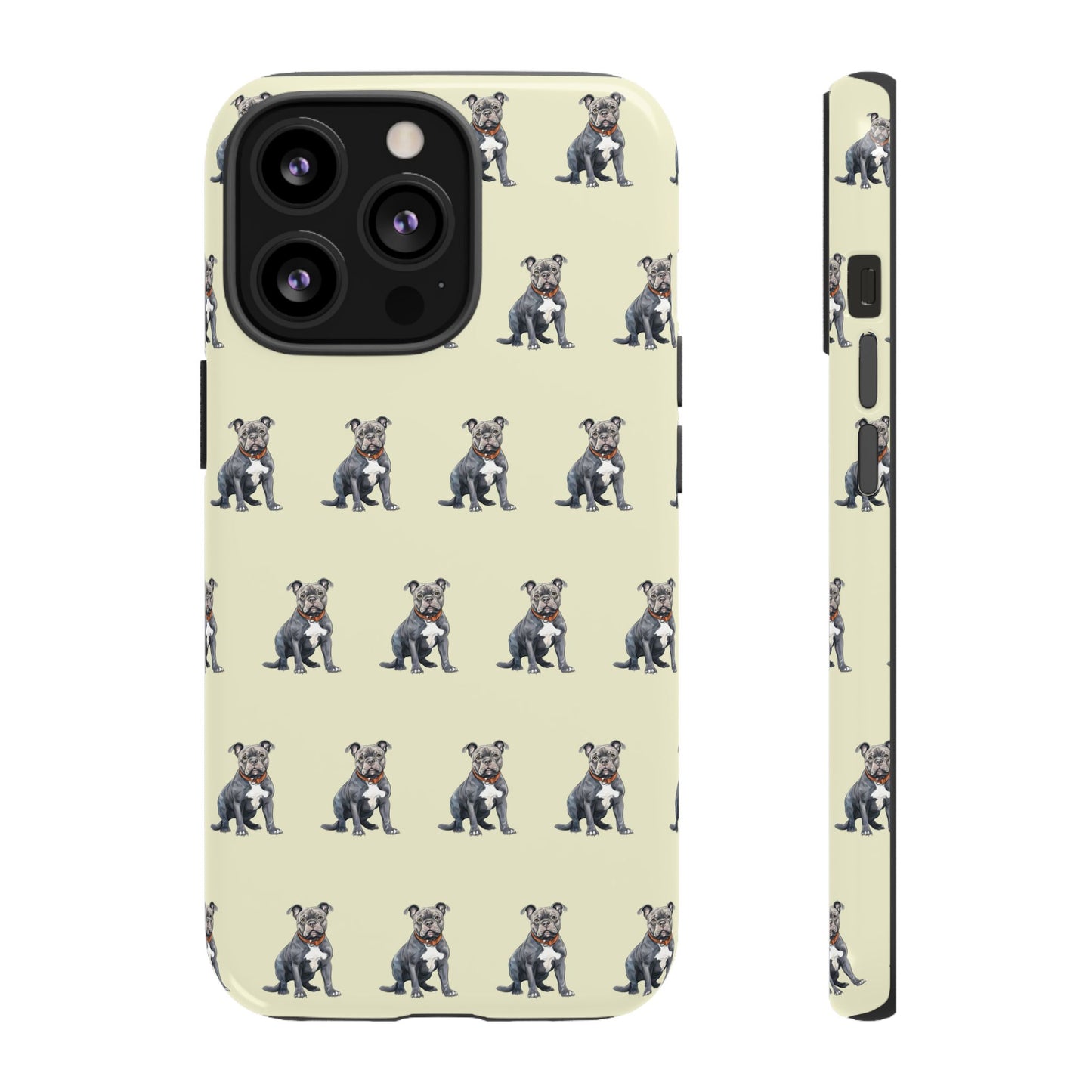 Pitbull Phone Case Cream