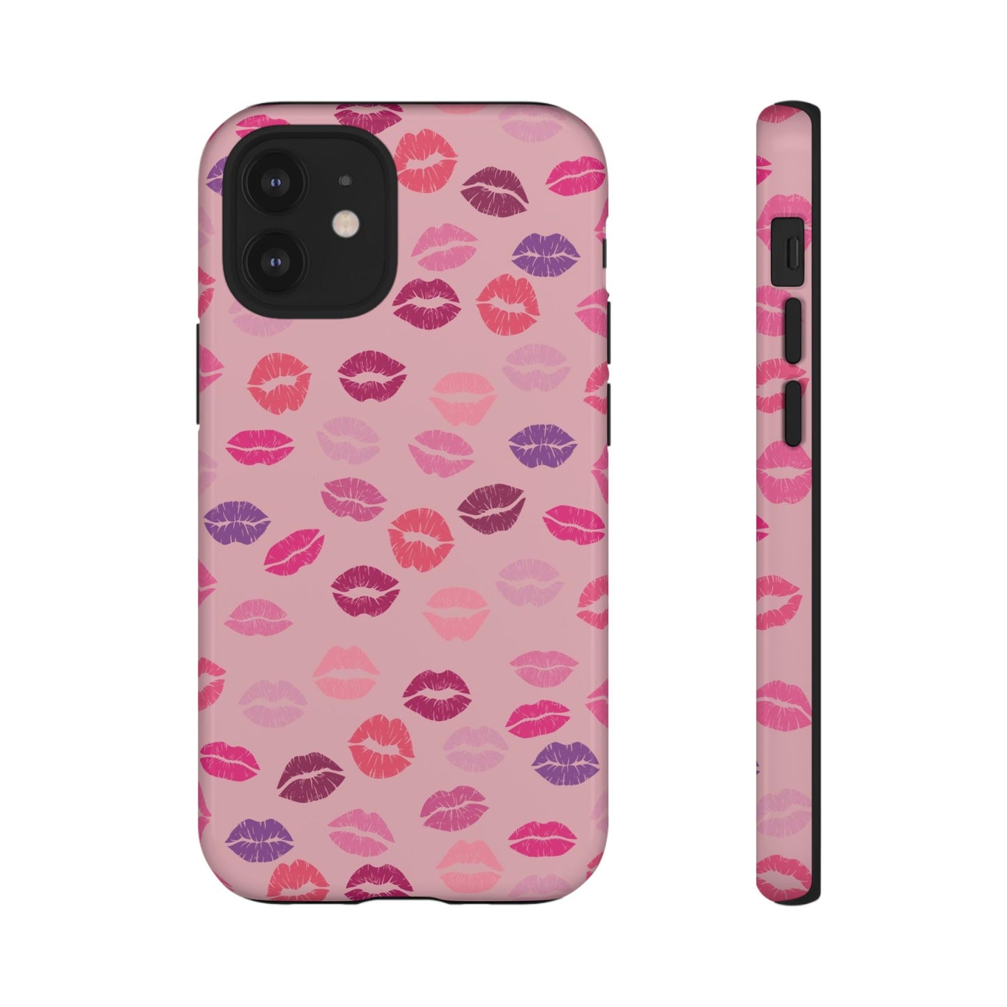 Lipstick Kisses Phone Case Pink