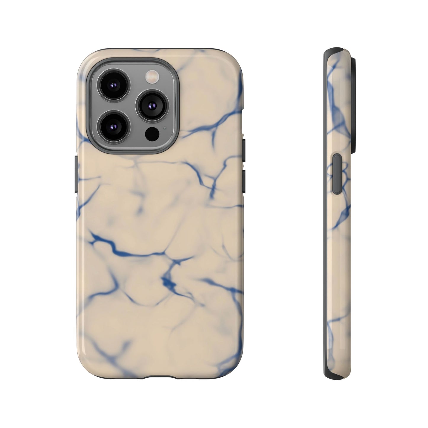 Marble Phone Case Cream Blue