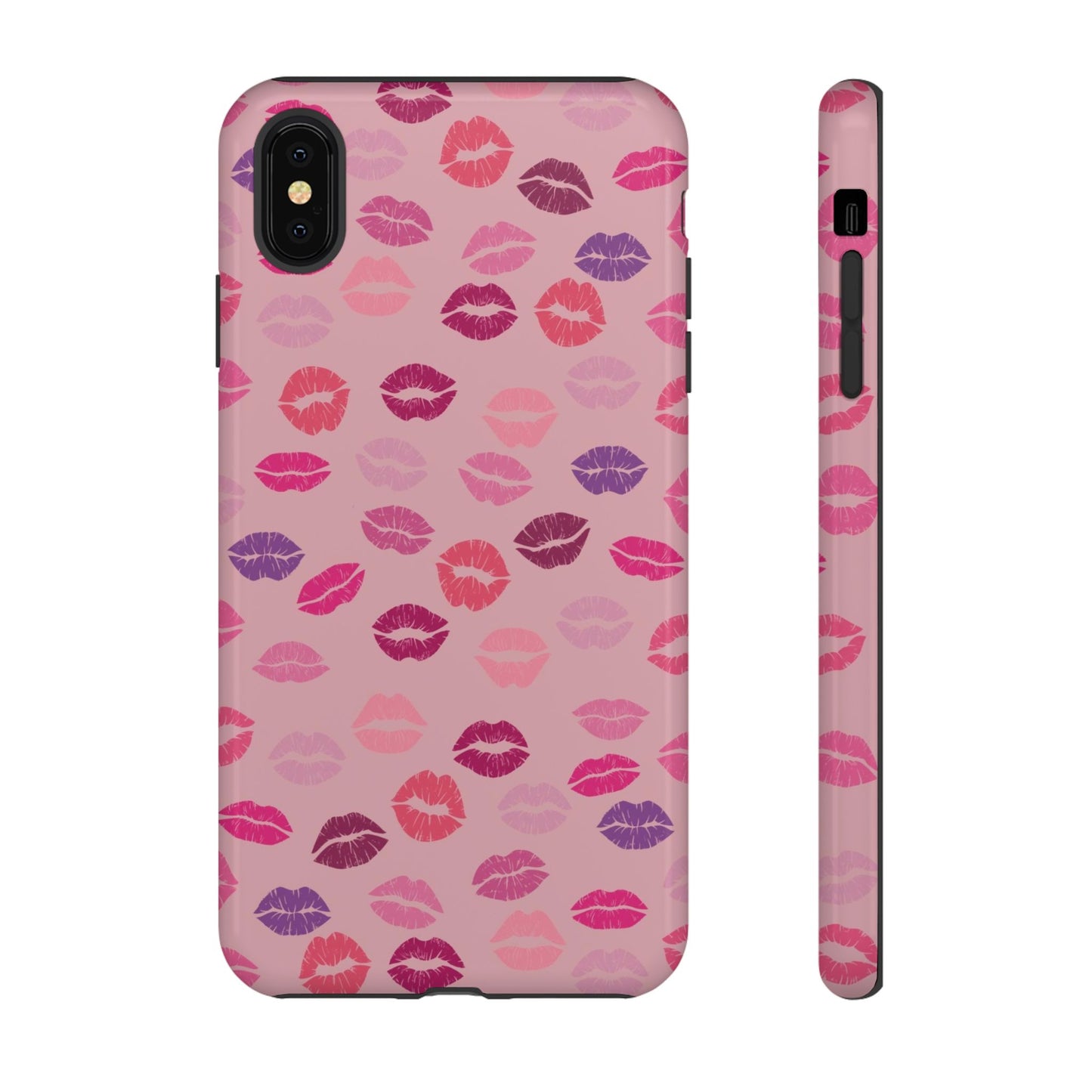 Lipstick Kisses Phone Case Pink