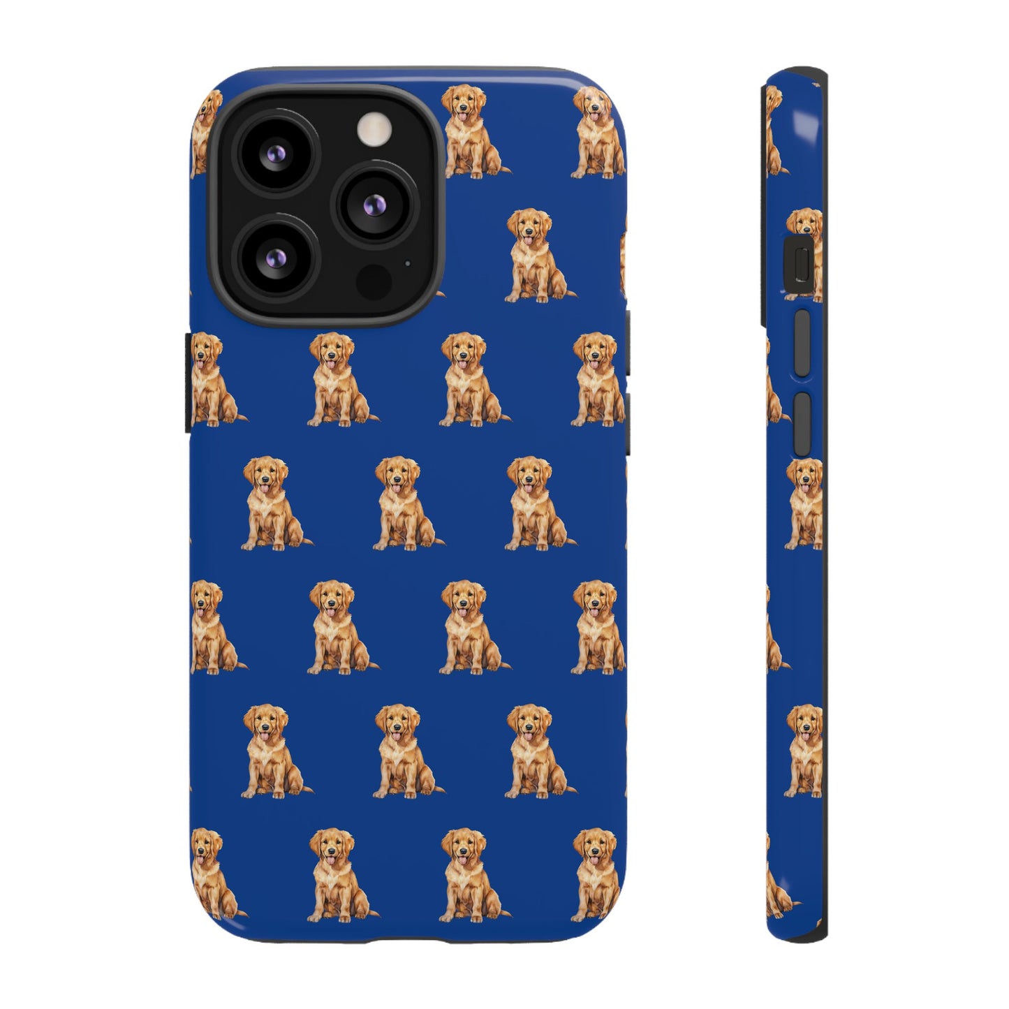 Golden Retriever Phone Case Blue