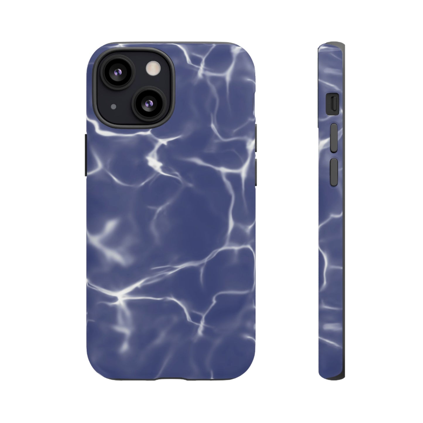 Marble Print Phone Case Dark Blue