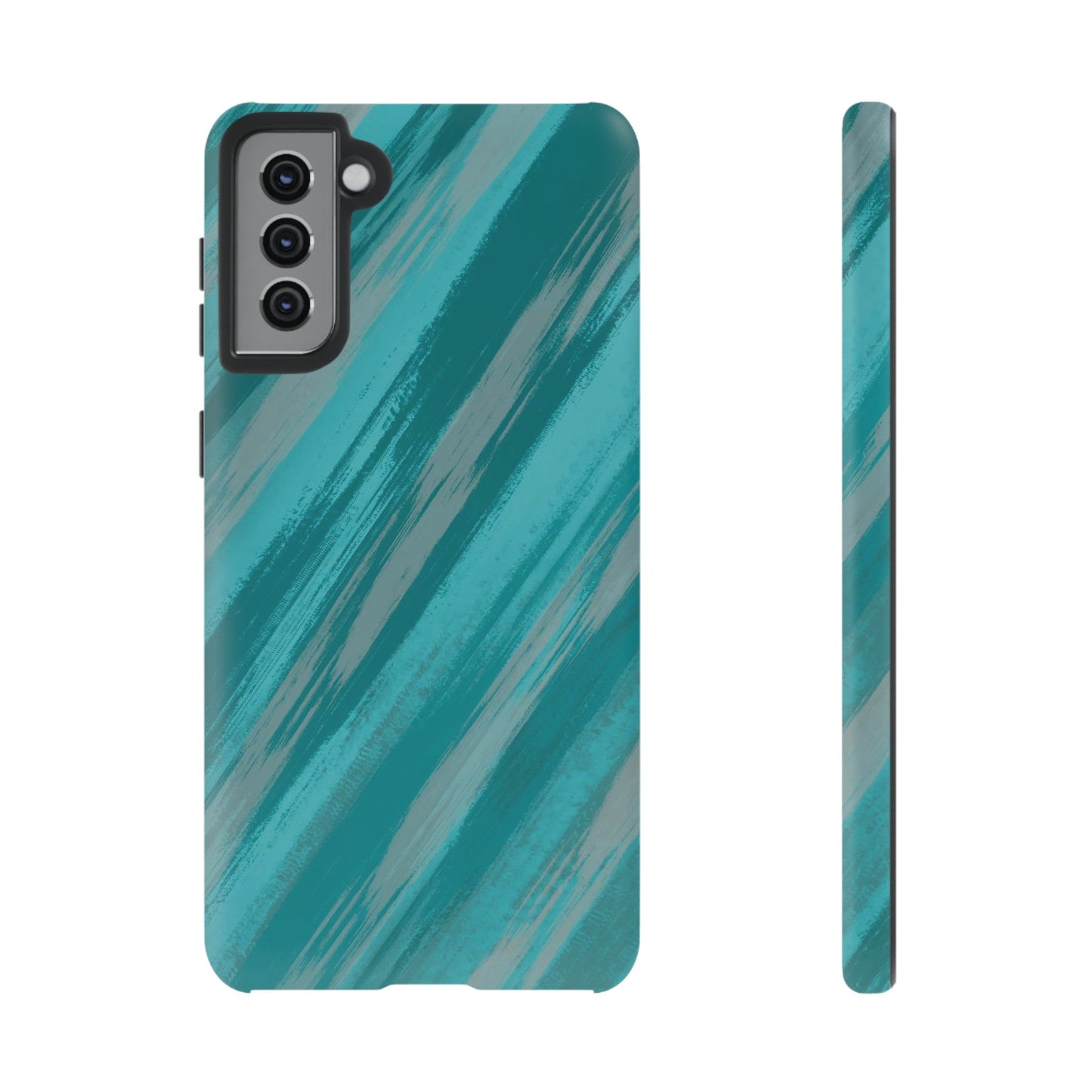 Striped Phone Case Aqua