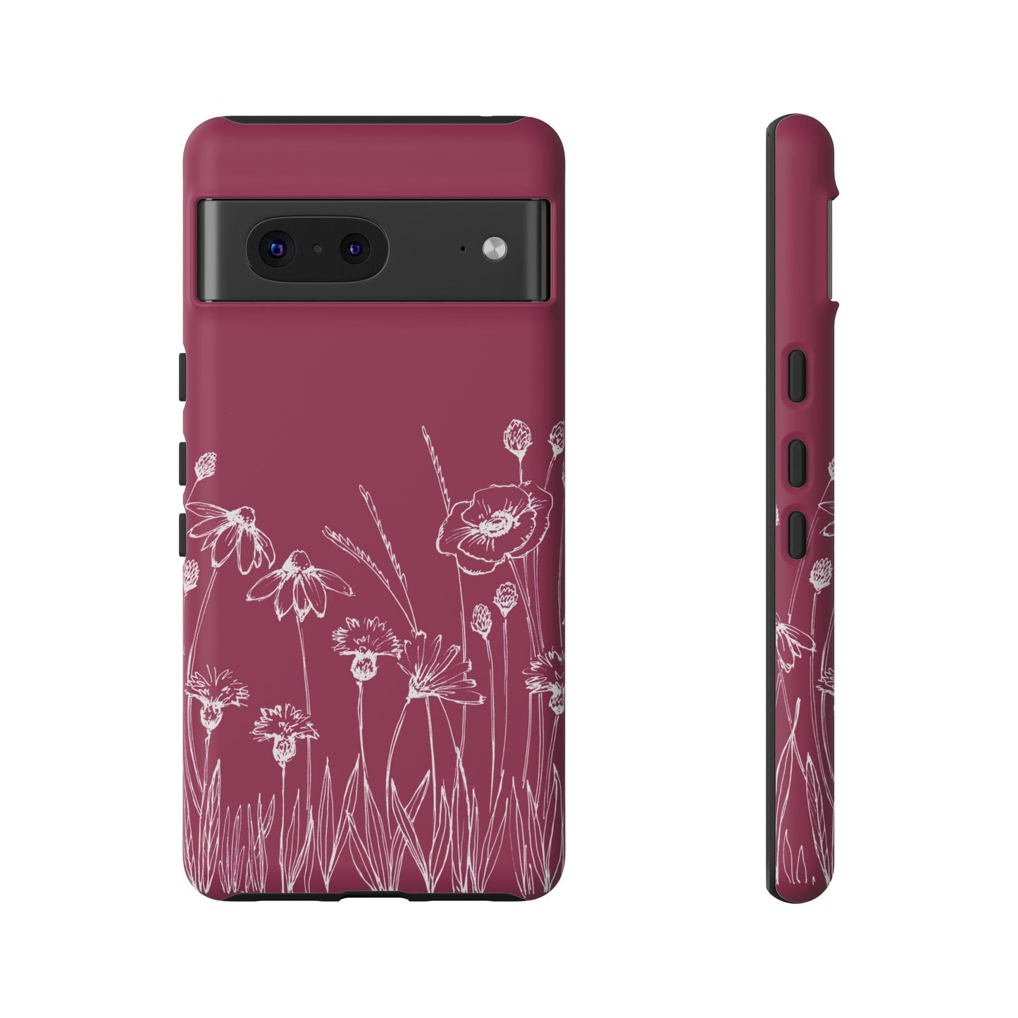 Doodle Flower Phone Case Berry