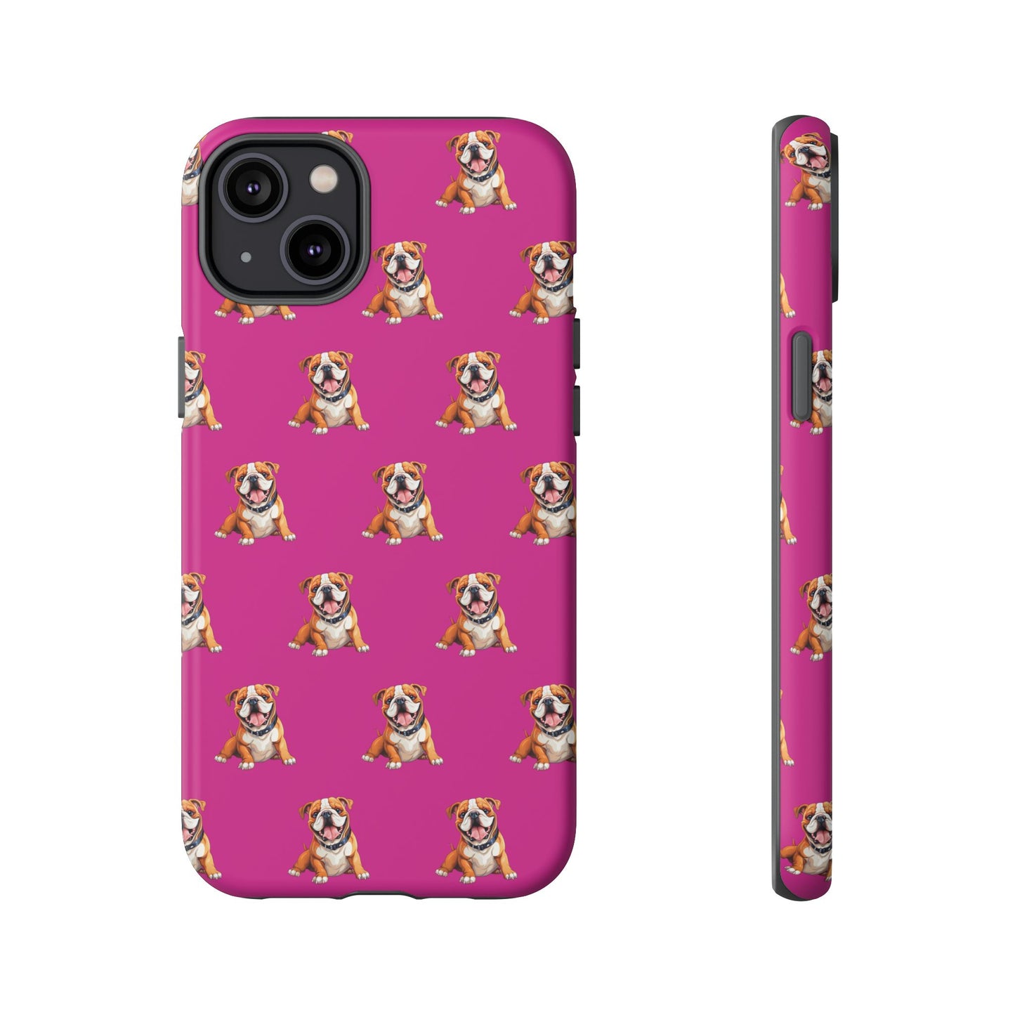 Bulldog Phone Case Pink