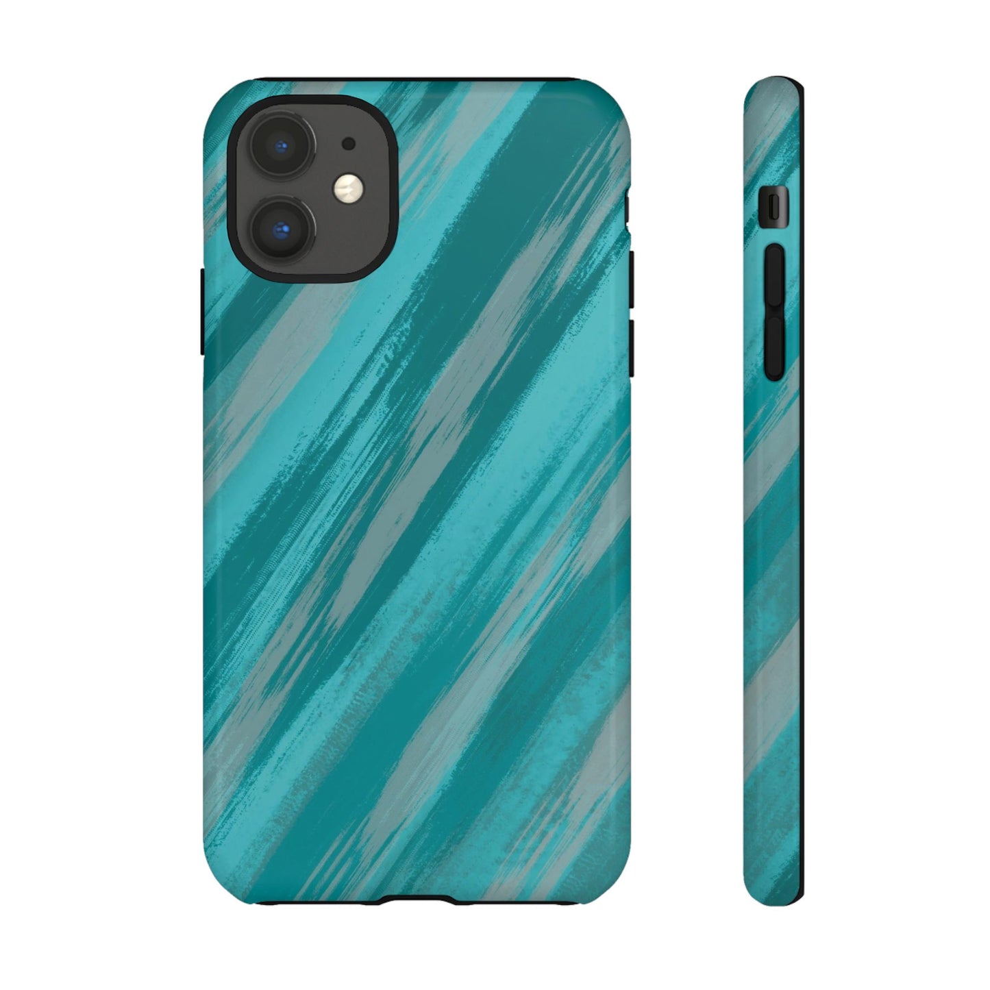 Striped Phone Case Aqua