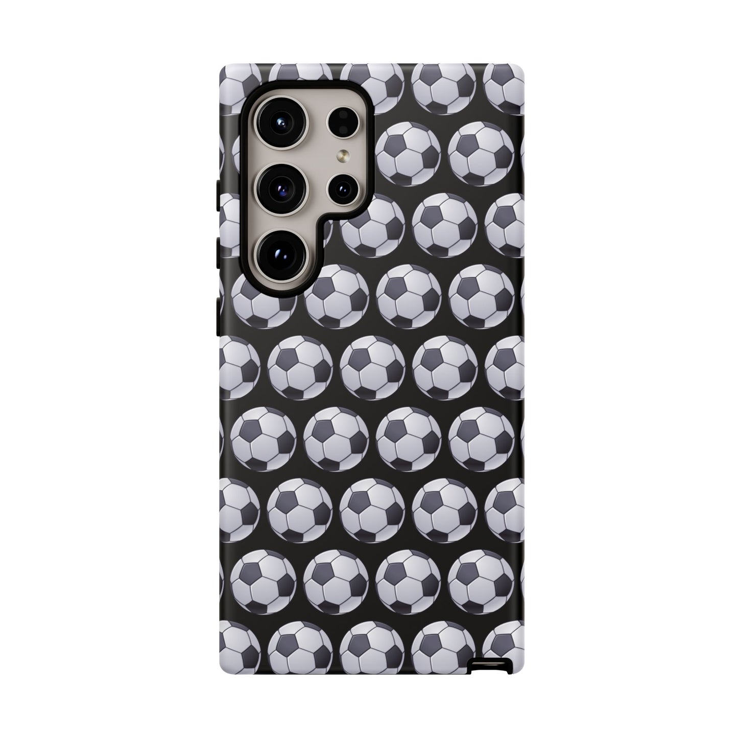 Soccer Ball Phone Case Black