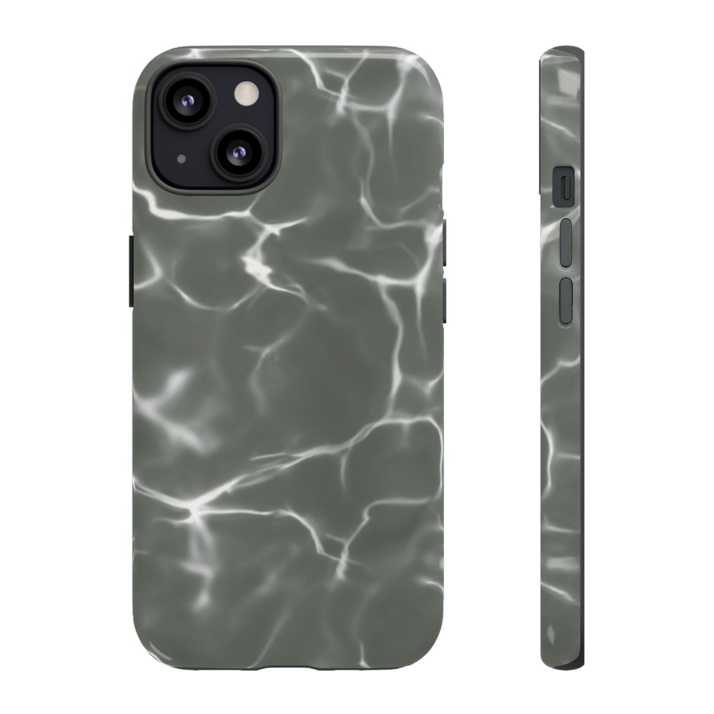 Marble Print Phone Case Gray