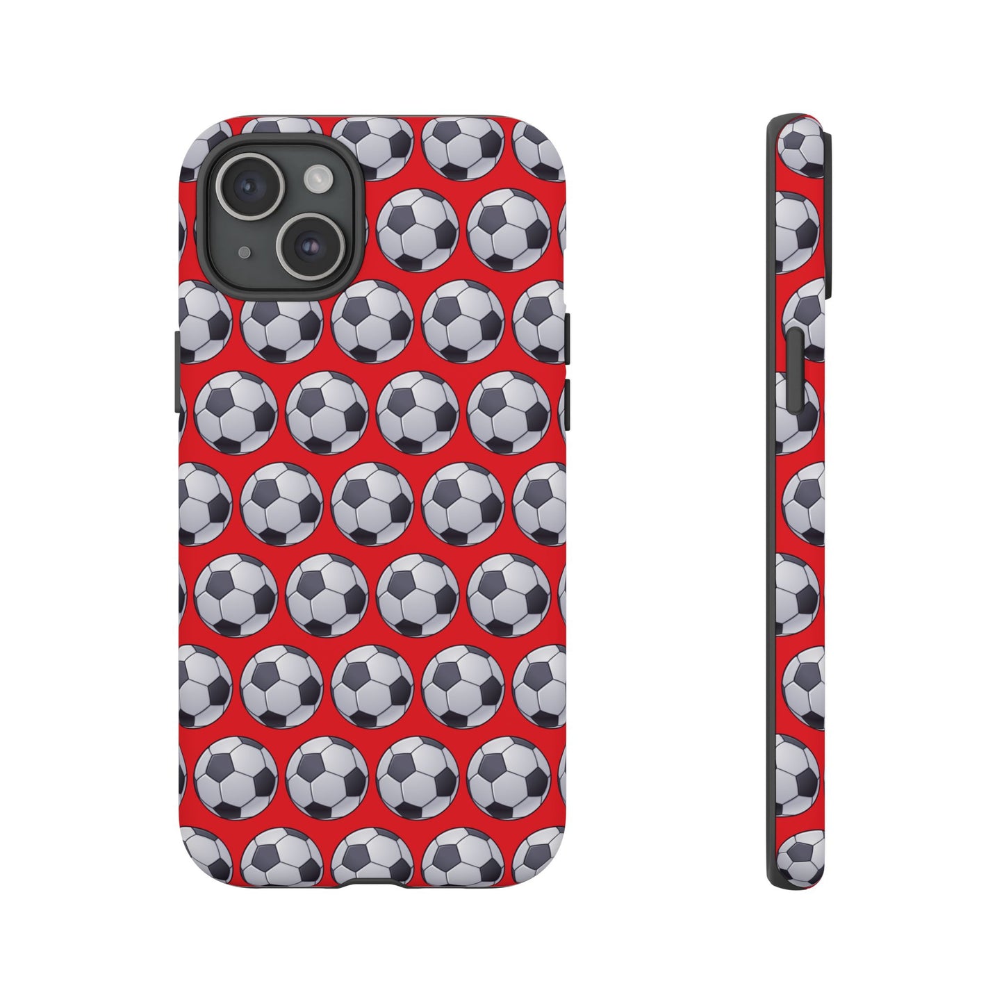 Soccer Ball Phone Case Red