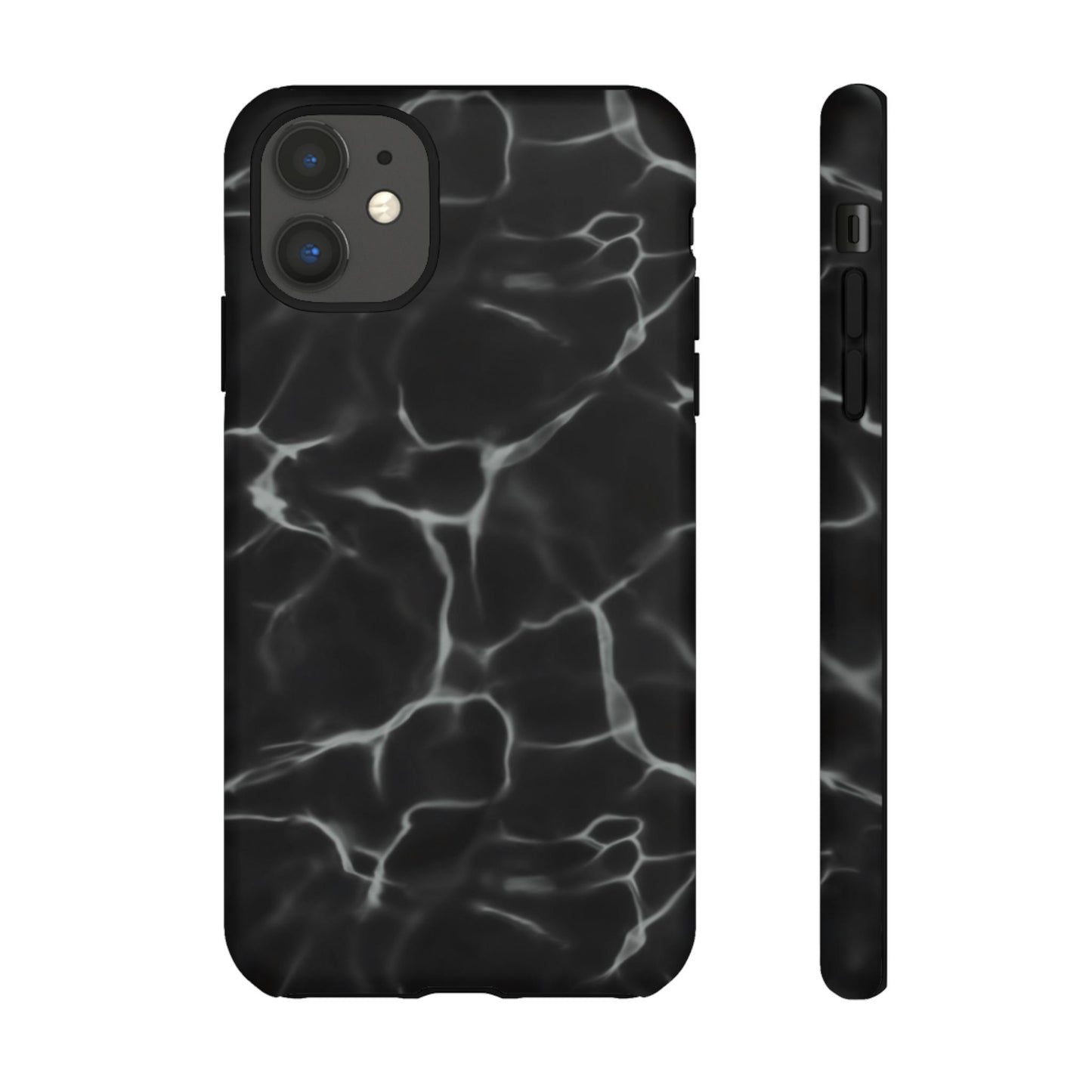 Marble Phone Case Black White