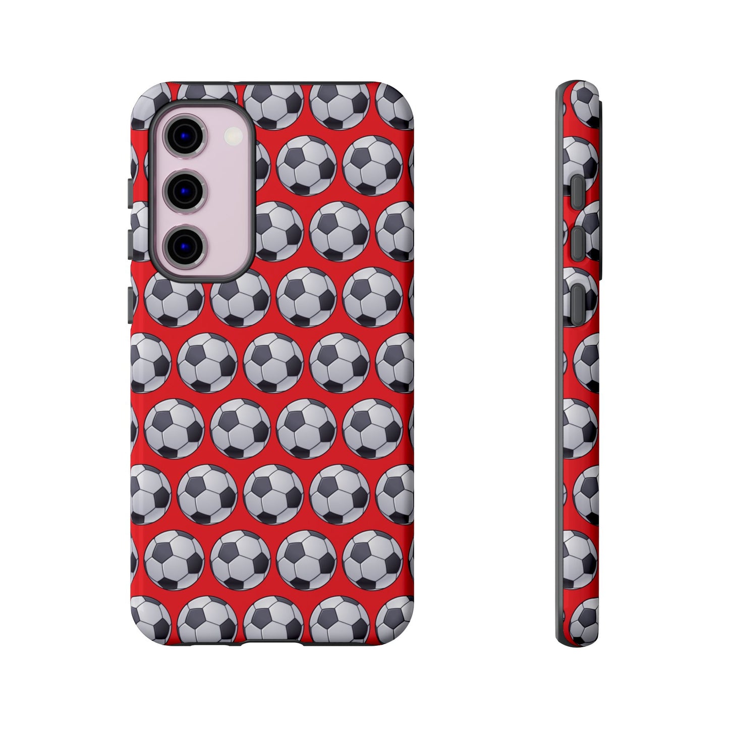 Soccer Ball Phone Case Red