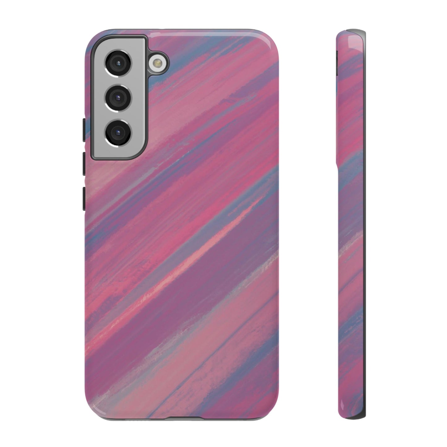 Striped Phone Case Pink