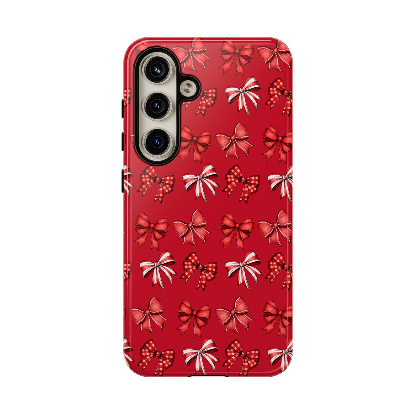 Christmas Bow Phone Case Red