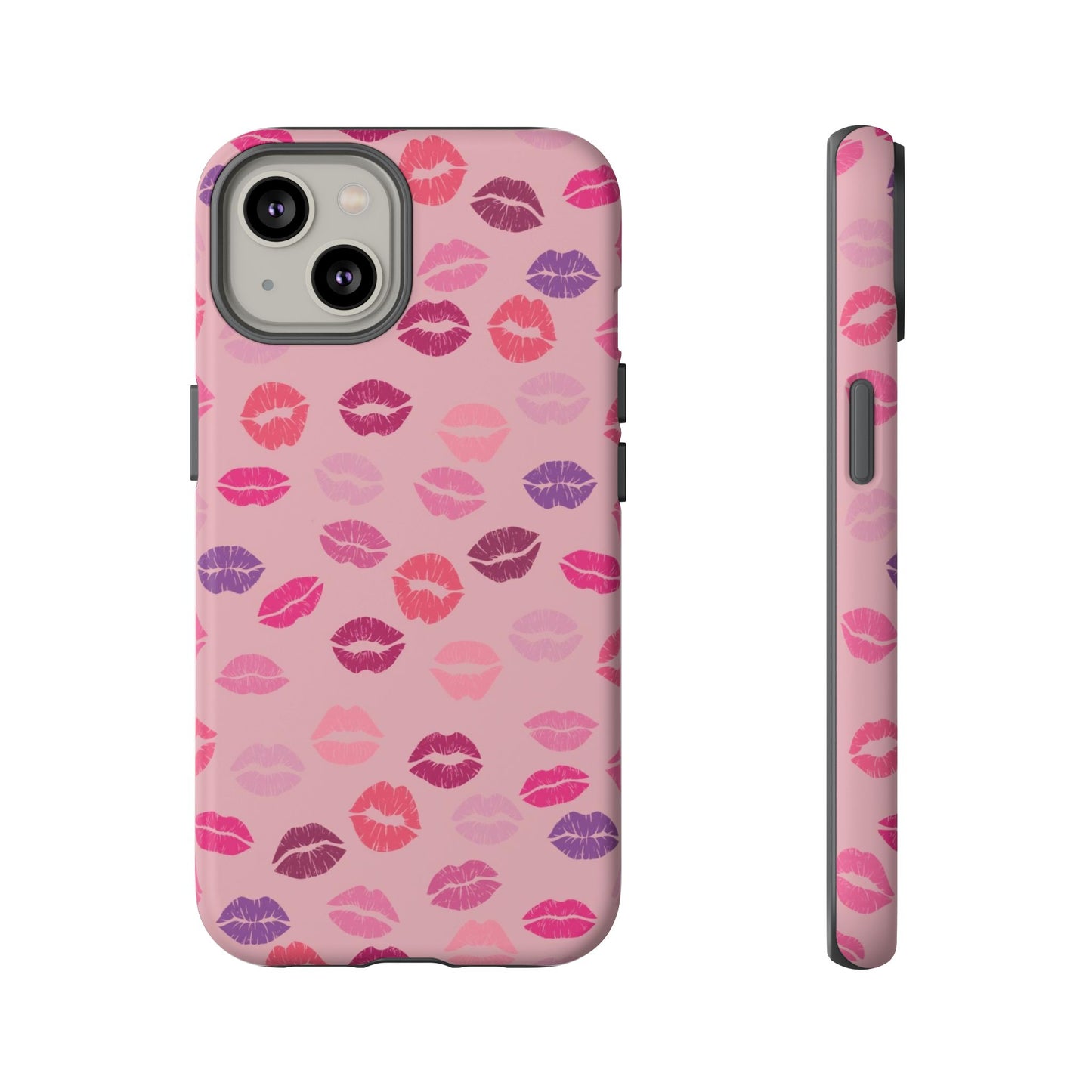 Lipstick Kisses Phone Case Pink