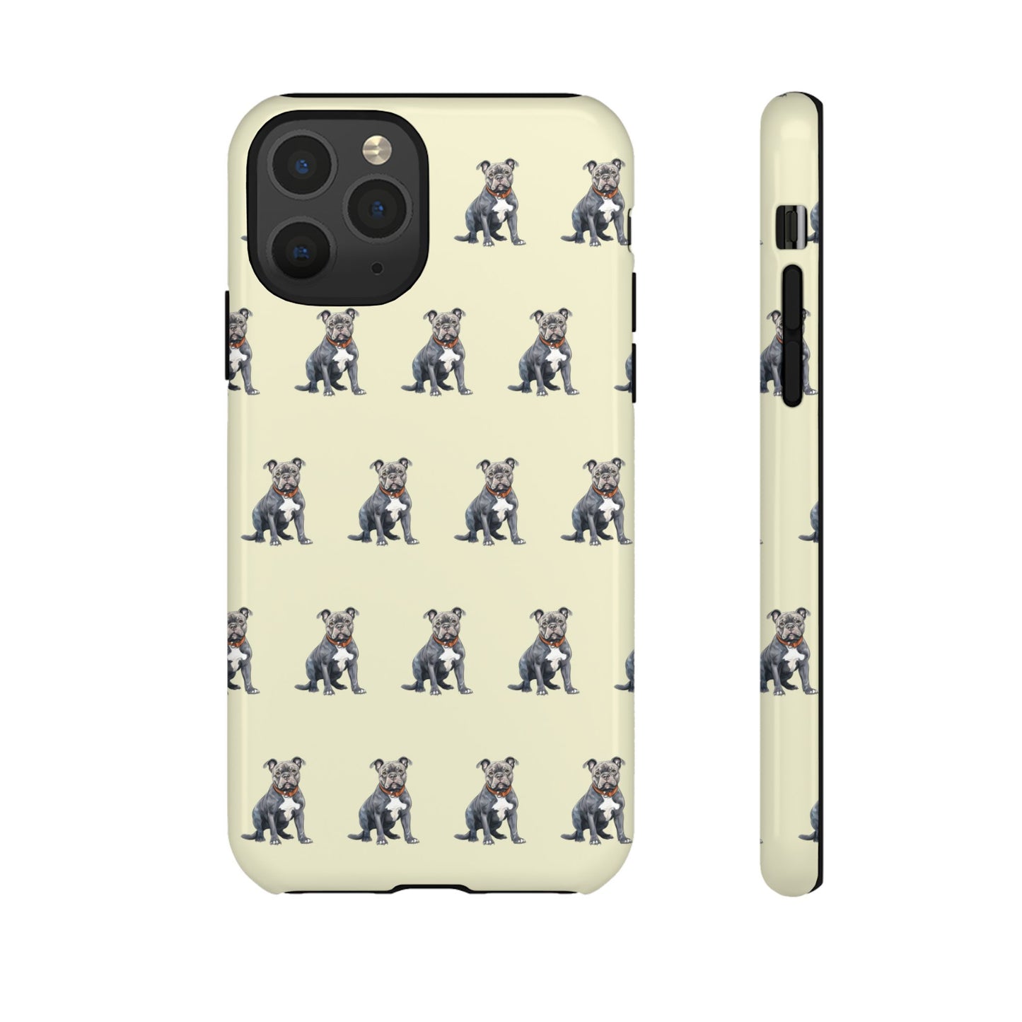 Pitbull Phone Case Cream