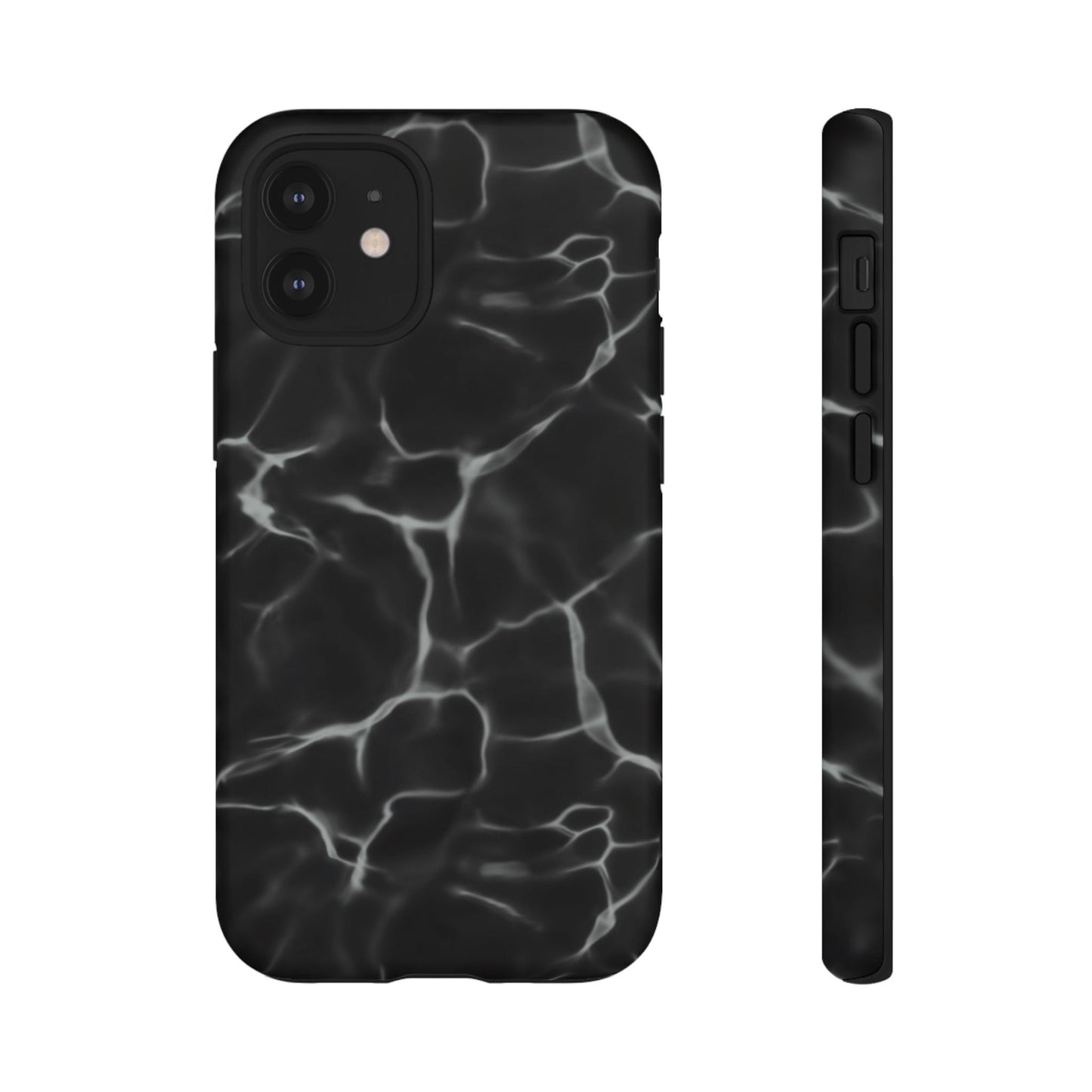 Marble Phone Case Black White