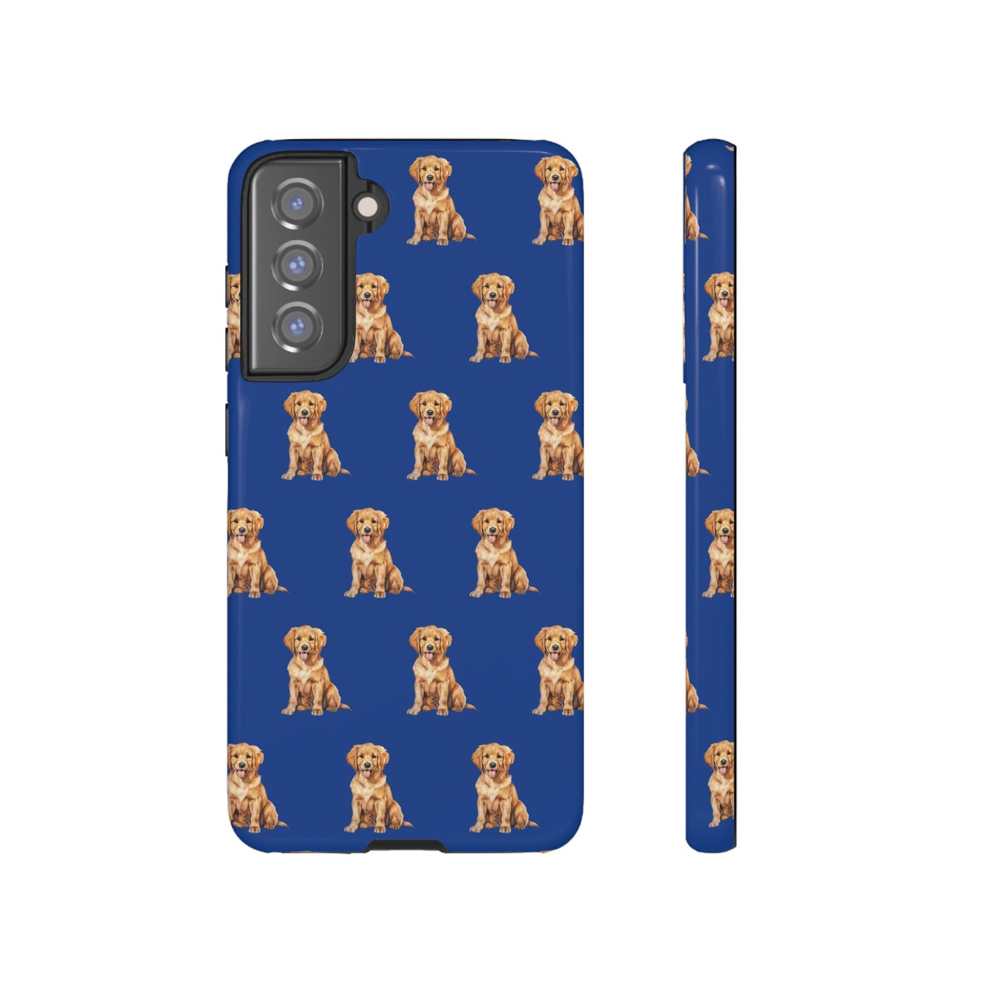 Golden Retriever Phone Case Blue