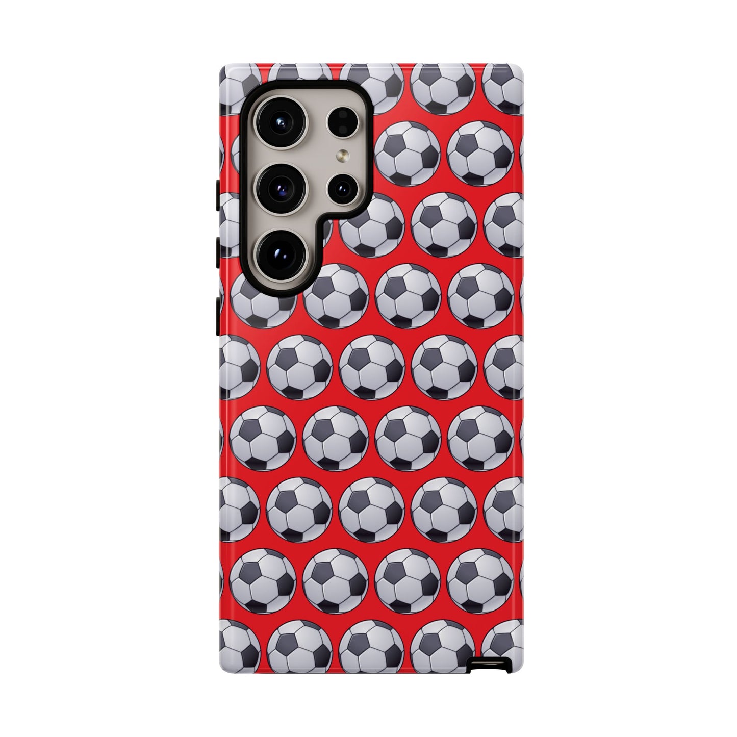 Soccer Ball Phone Case Red