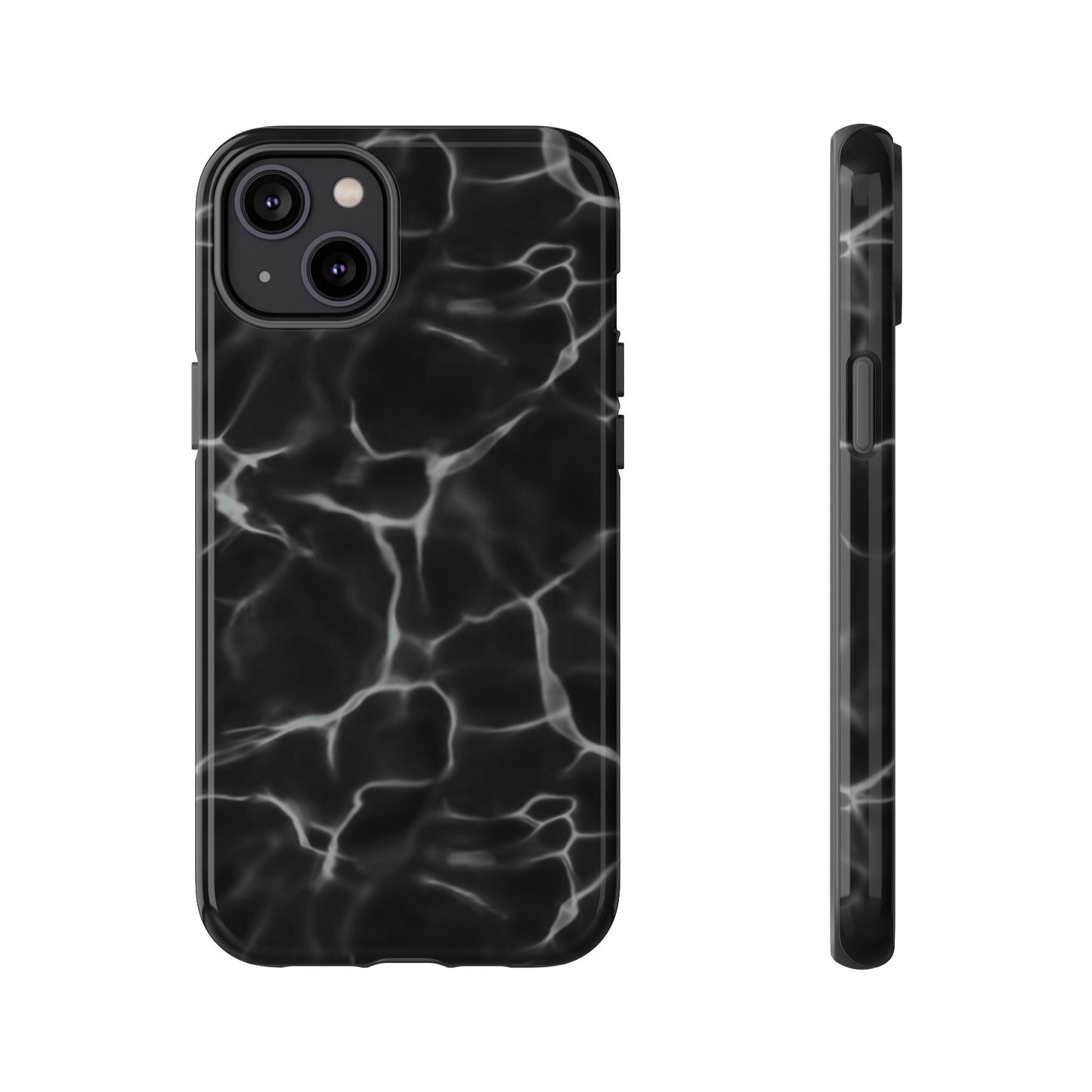 Marble Phone Case Black White