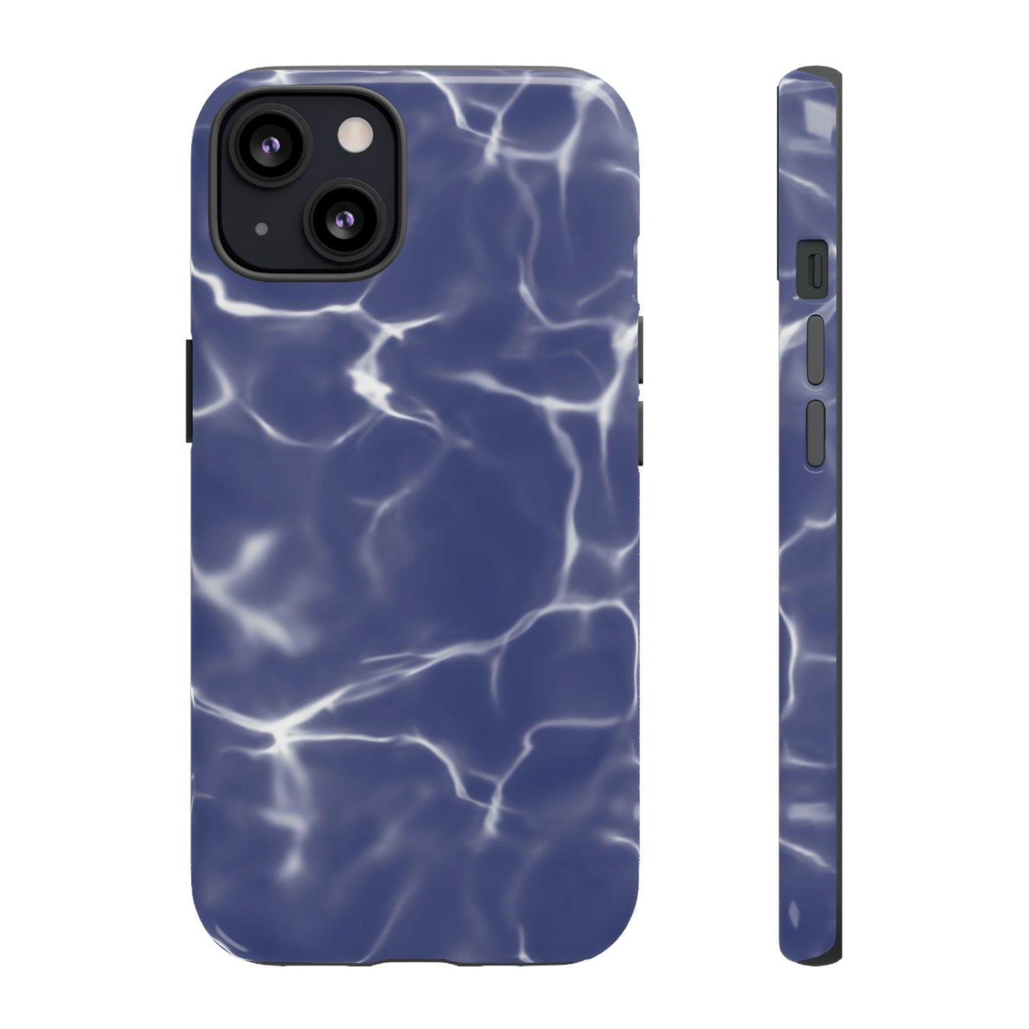 Marble Print Phone Case Dark Blue