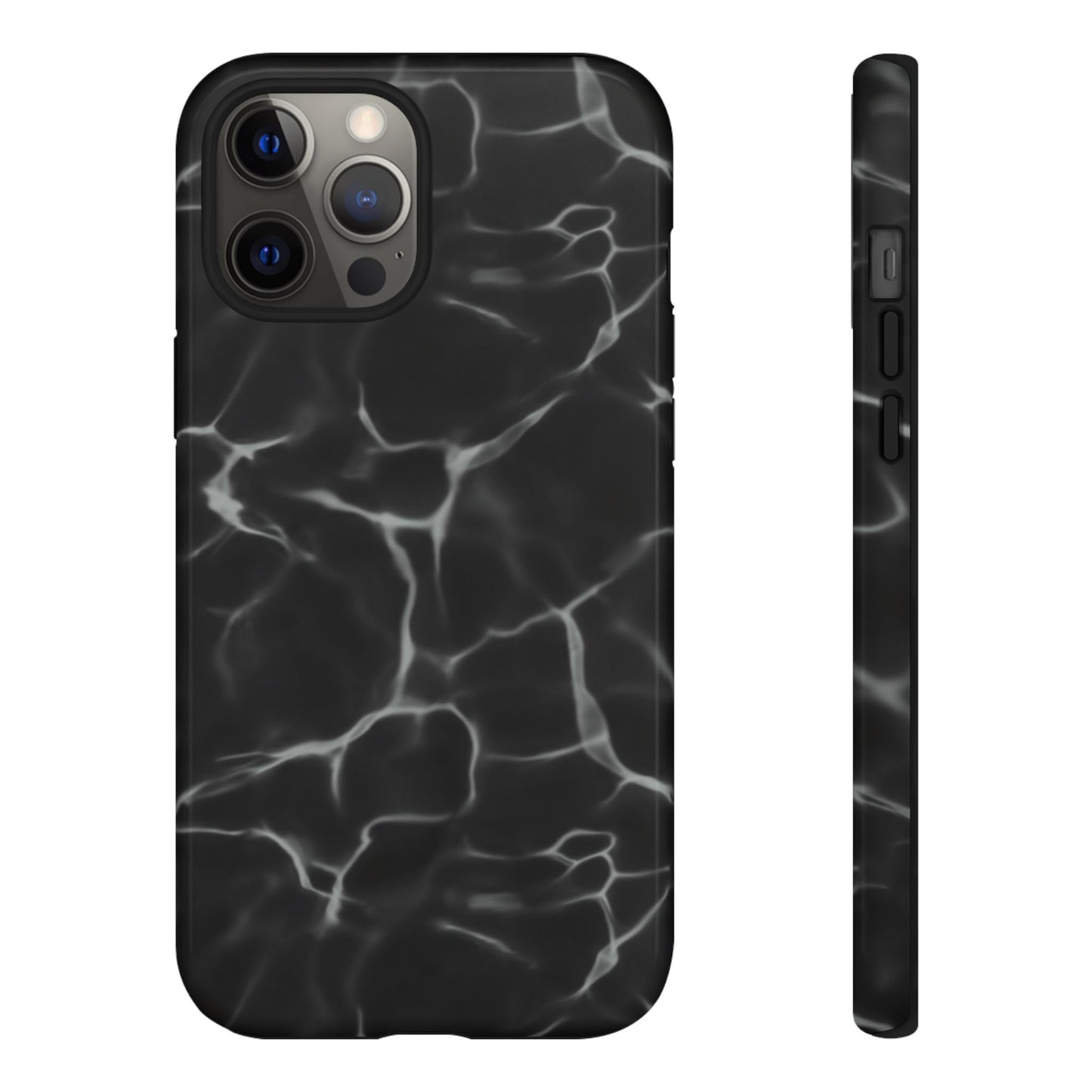 Marble Phone Case Black White