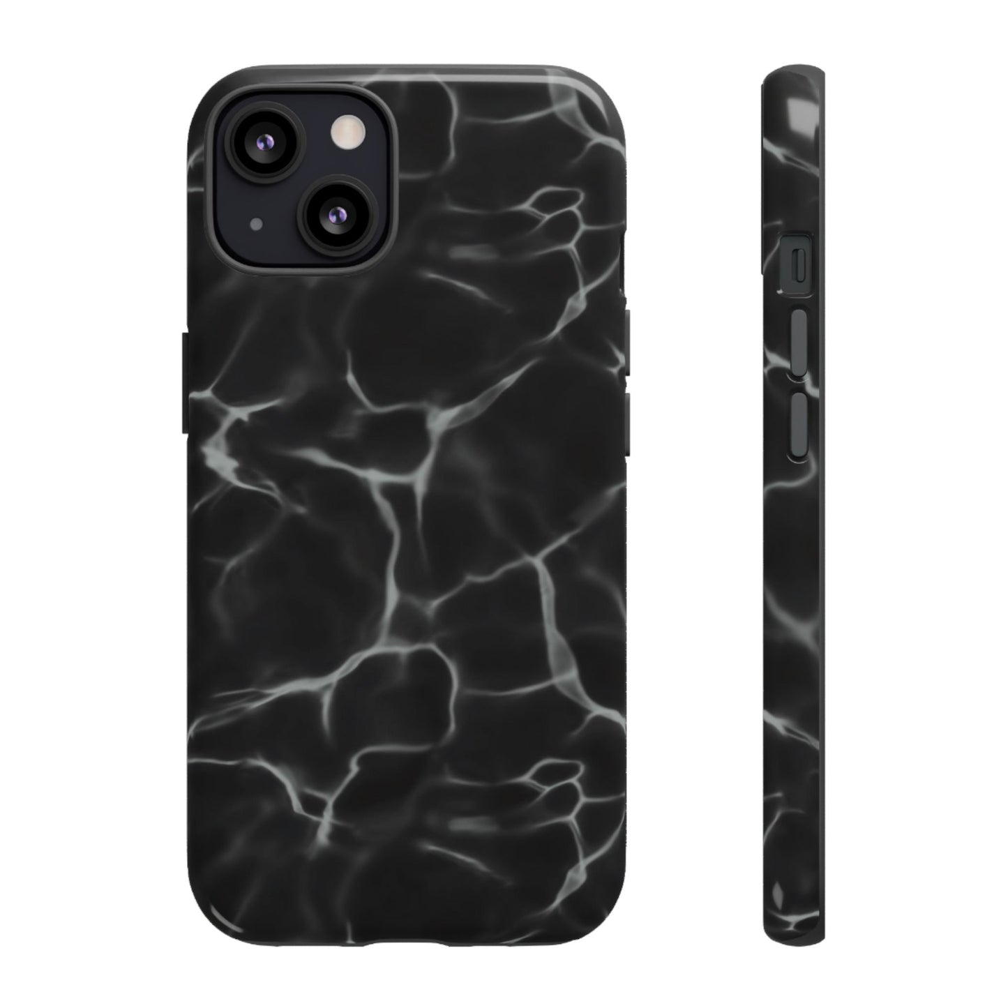 Marble Phone Case Black White