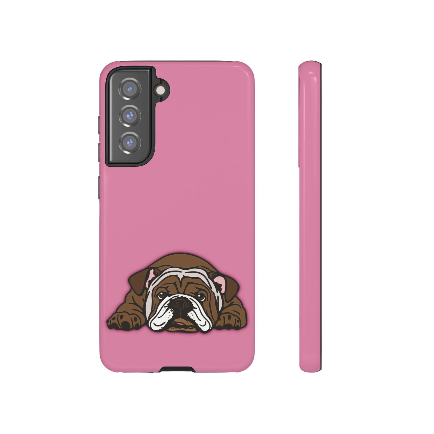 Bulldog Phone Case Pink