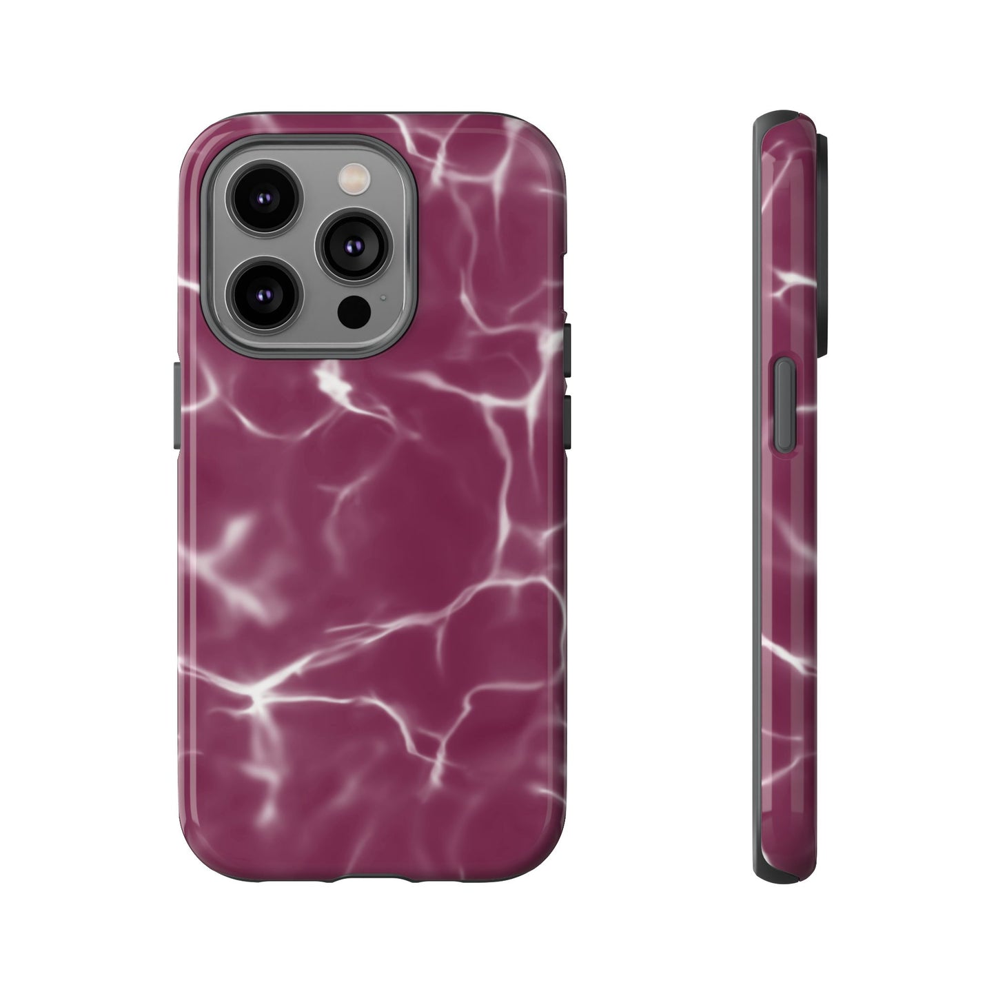 Marble Print Phone Case Maroon