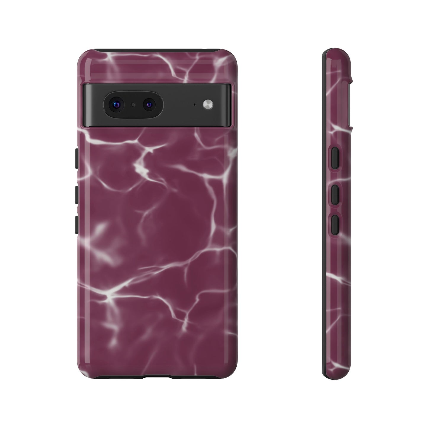 Marble Print Phone Case Maroon