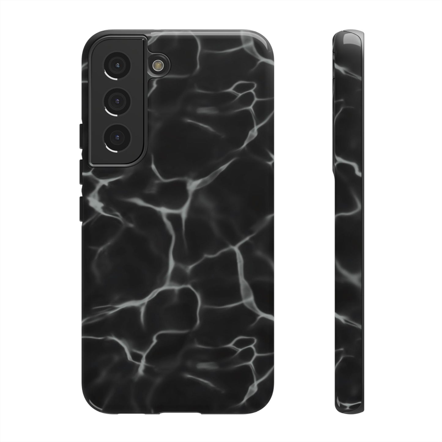 Marble Phone Case Black White