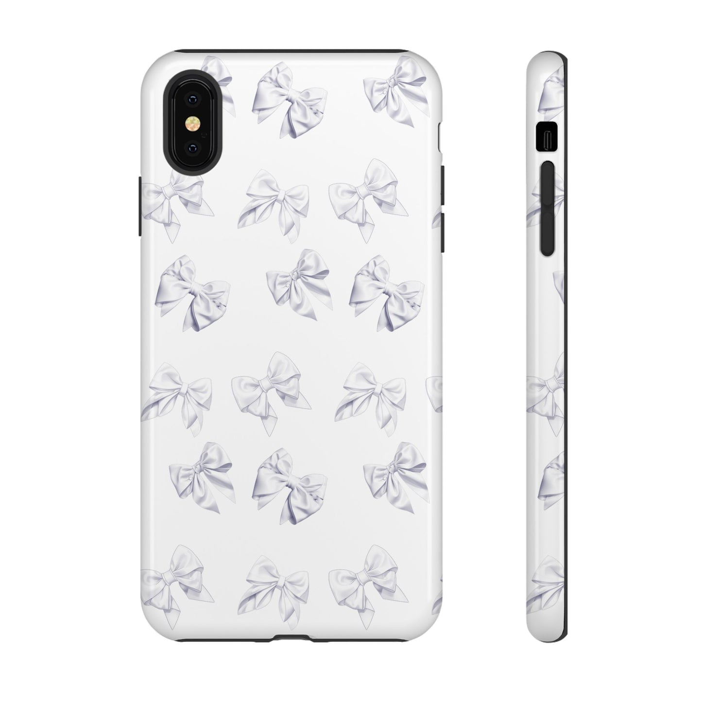 Bow Phone Case White on White