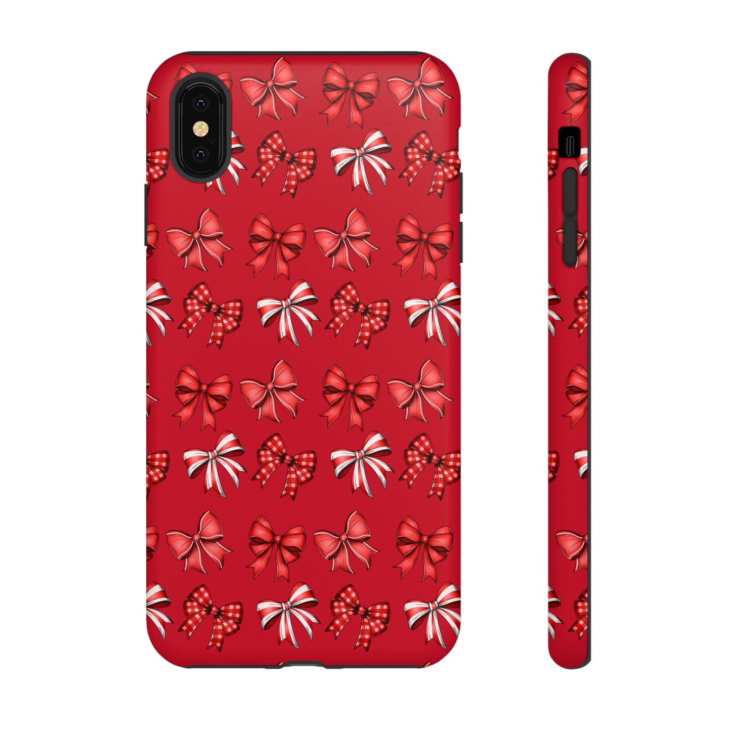 Christmas Bow Phone Case Red