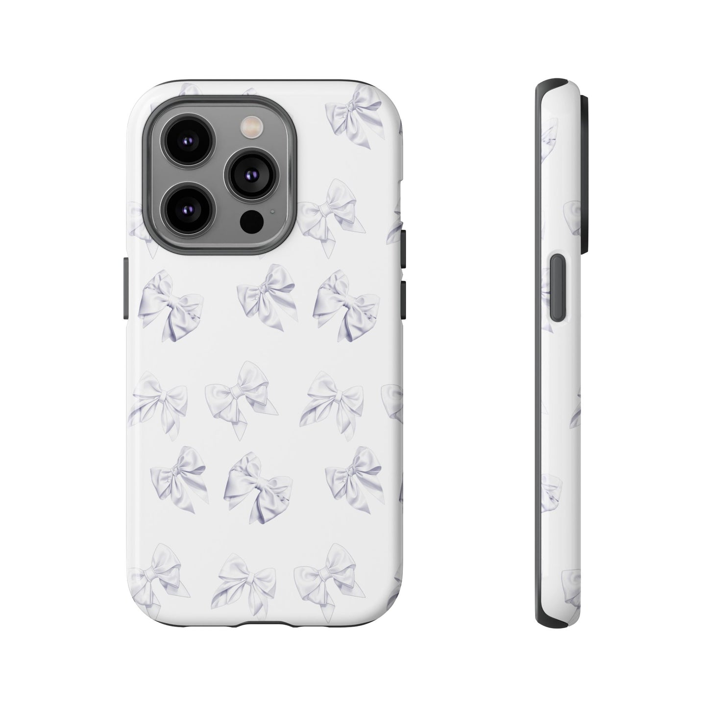 Bow Phone Case White on White