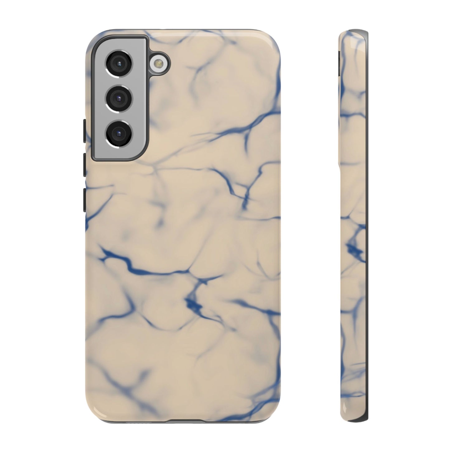 Marble Phone Case Cream Blue