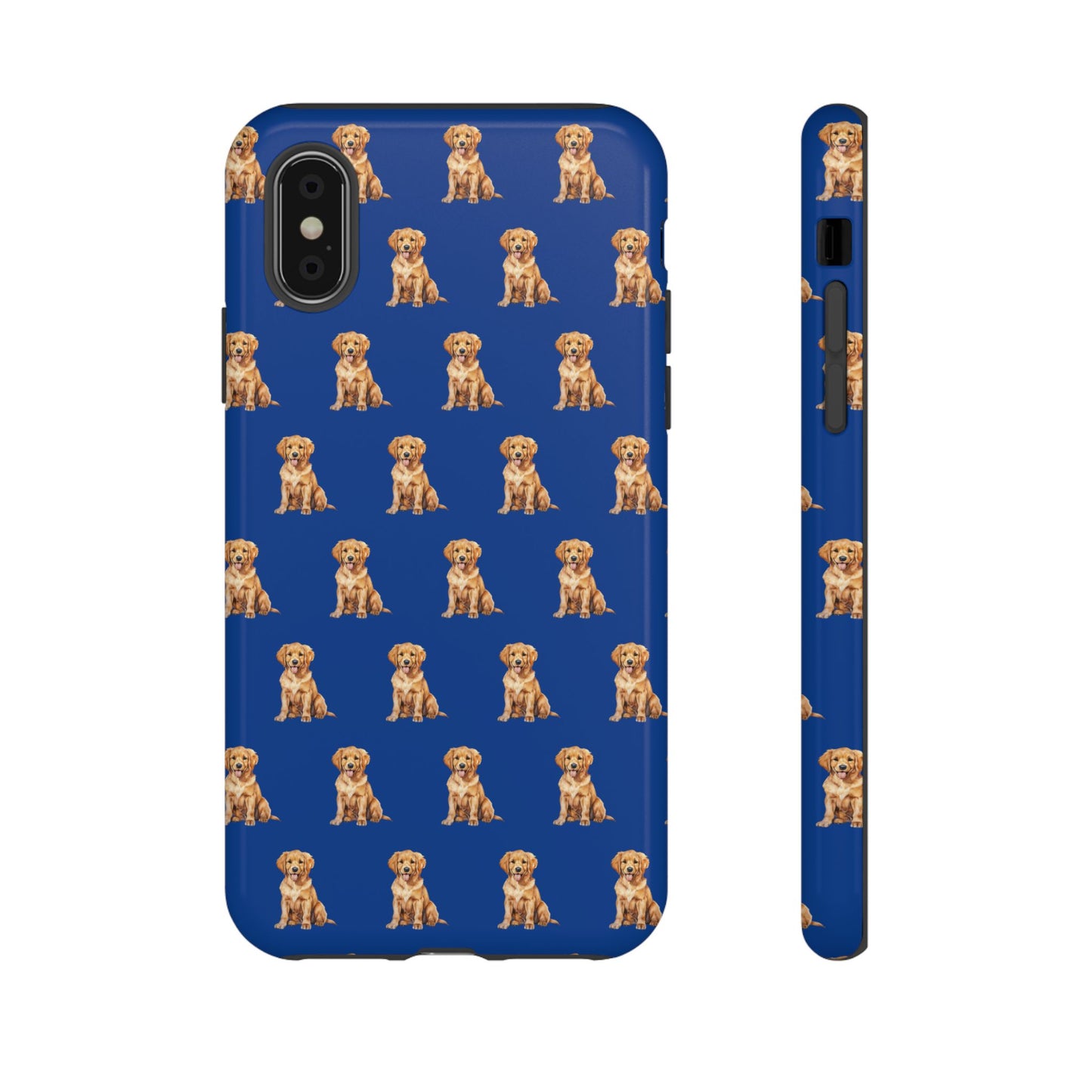 Golden Retriever Phone Case Blue