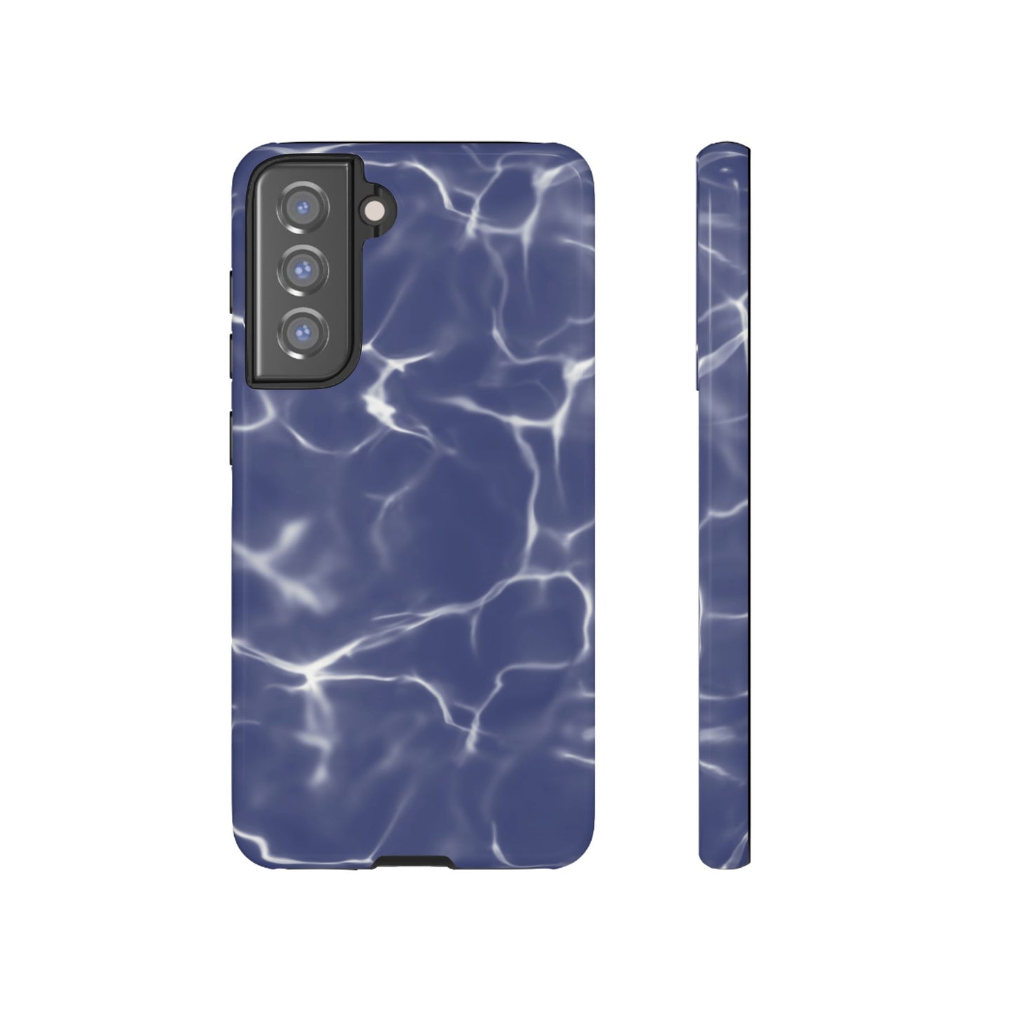 Marble Print Phone Case Dark Blue