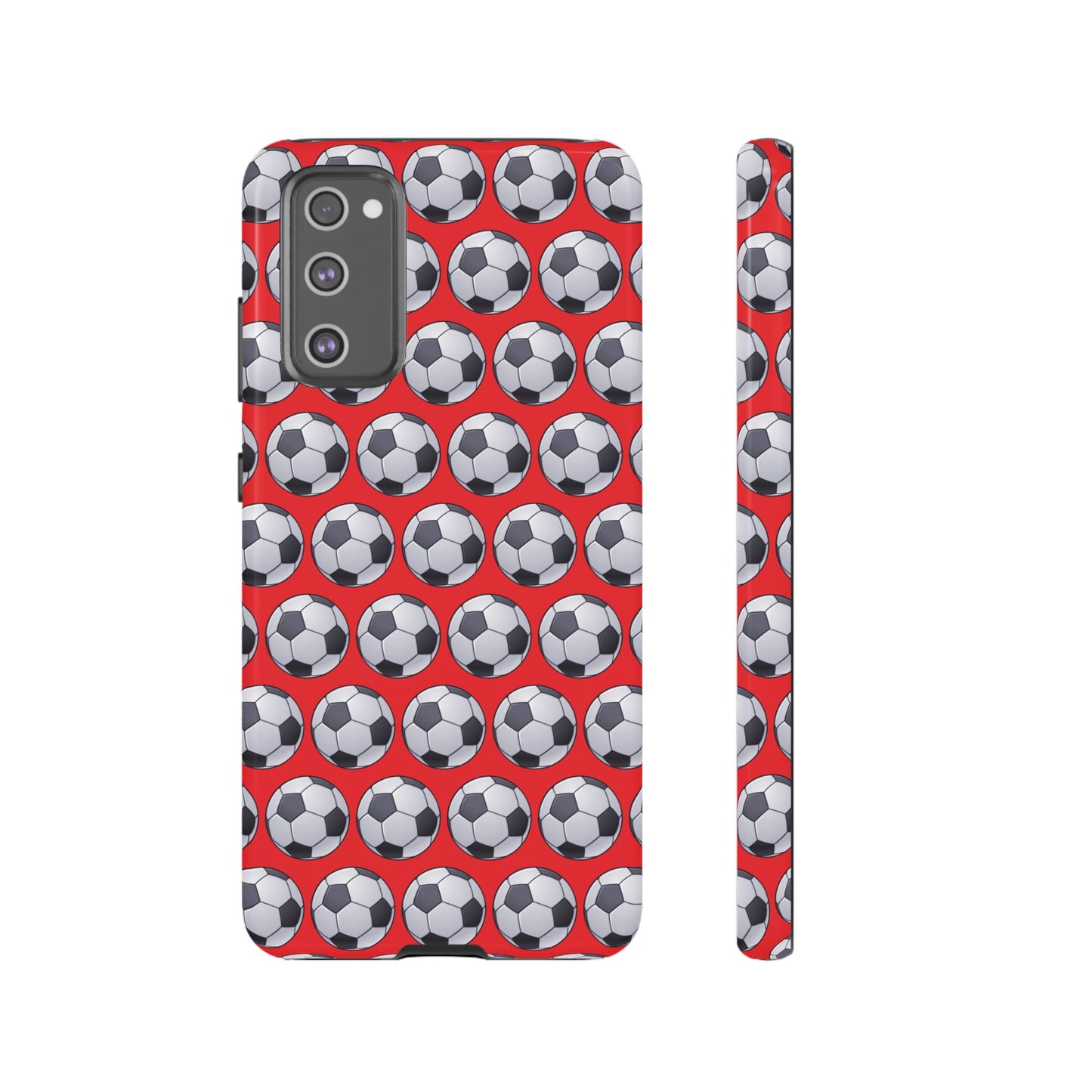 Soccer Ball Phone Case Red