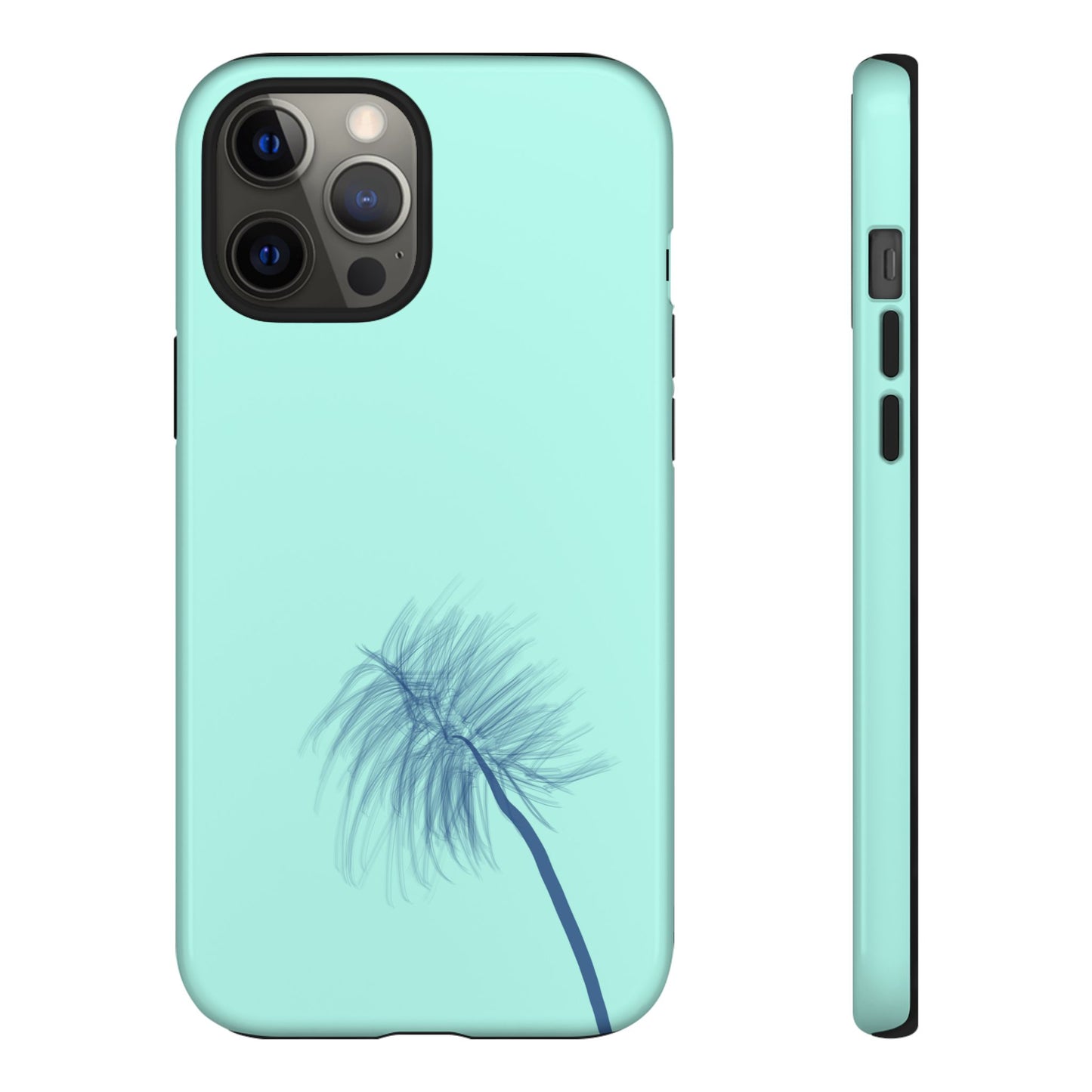 Dandelion Blowball Phone Case Aqua