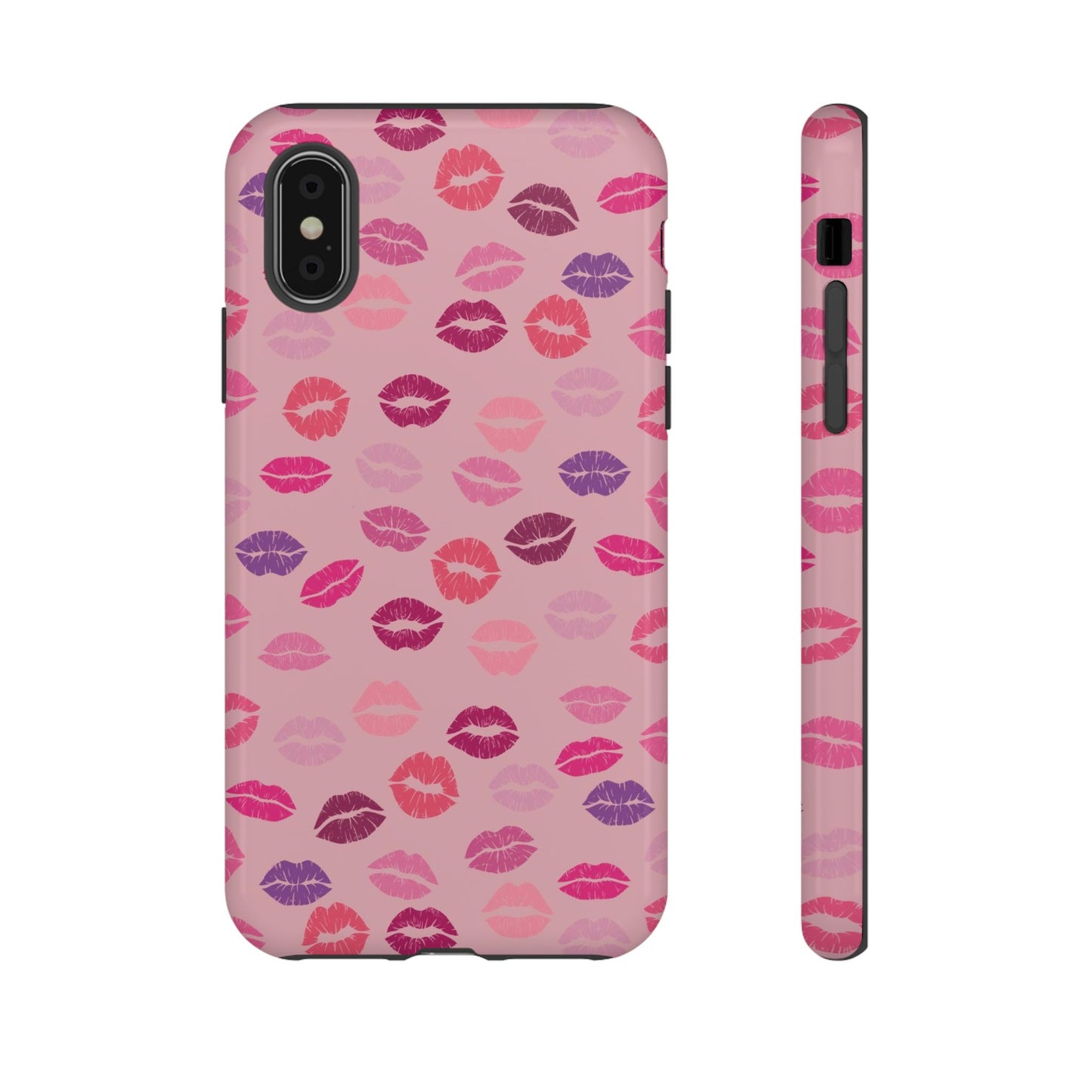 Lipstick Kisses Phone Case Pink