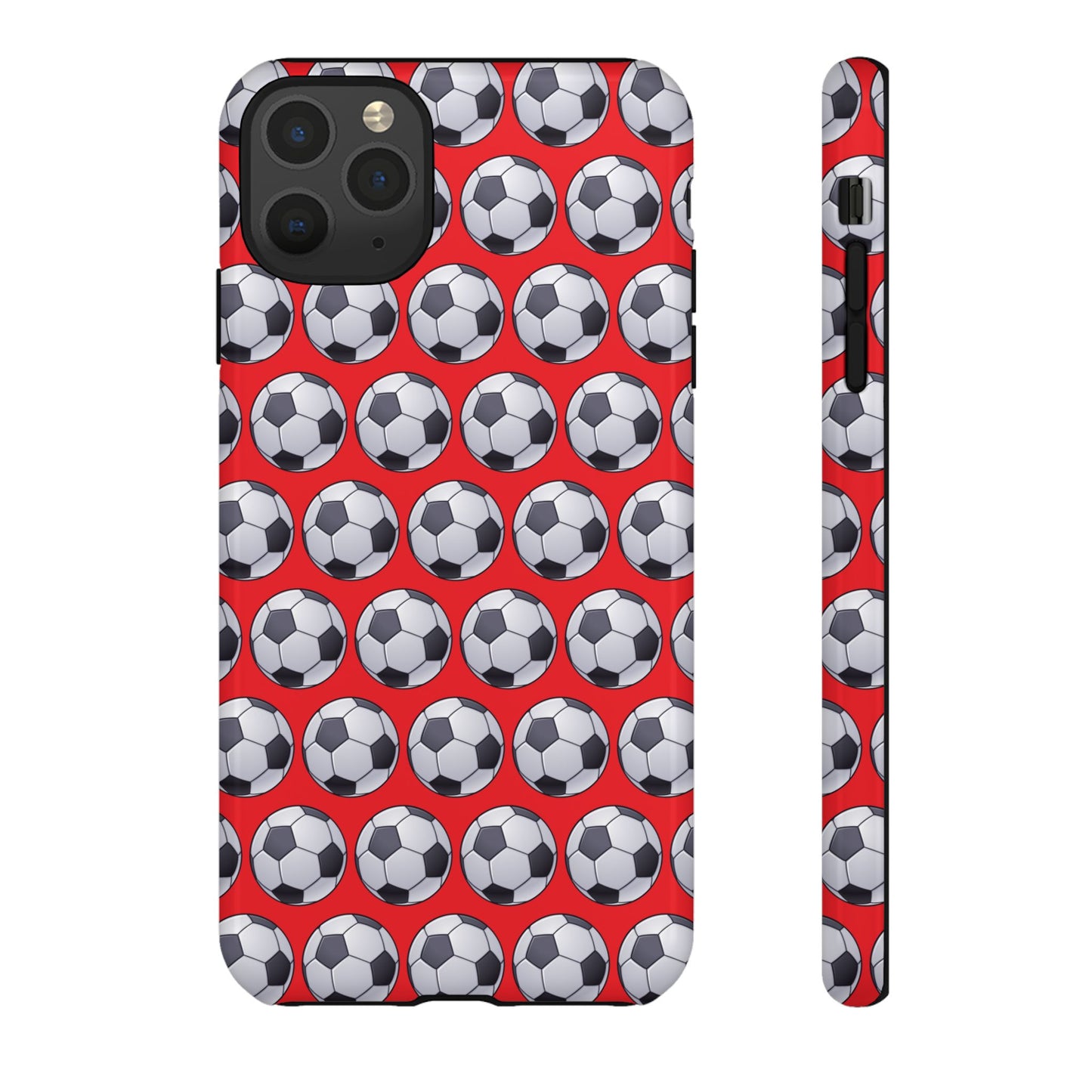 Soccer Ball Phone Case Red