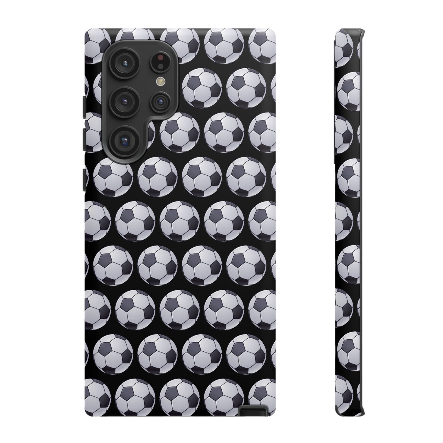 Soccer Ball Phone Case Black