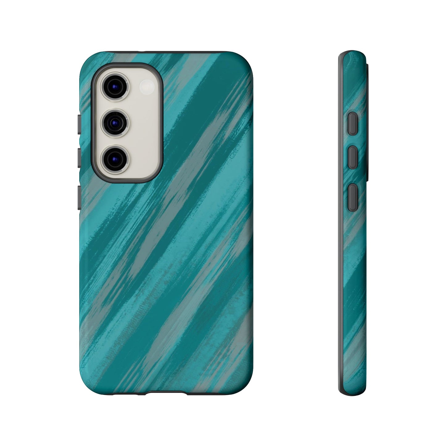 Striped Phone Case Aqua