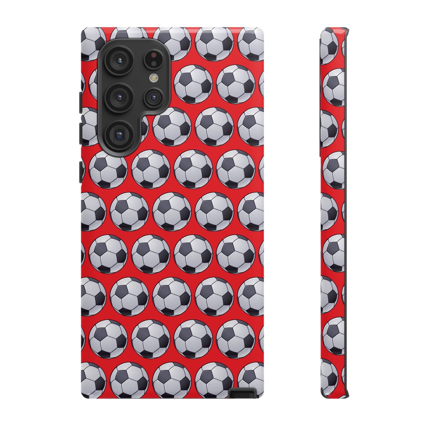 Soccer Ball Phone Case Red