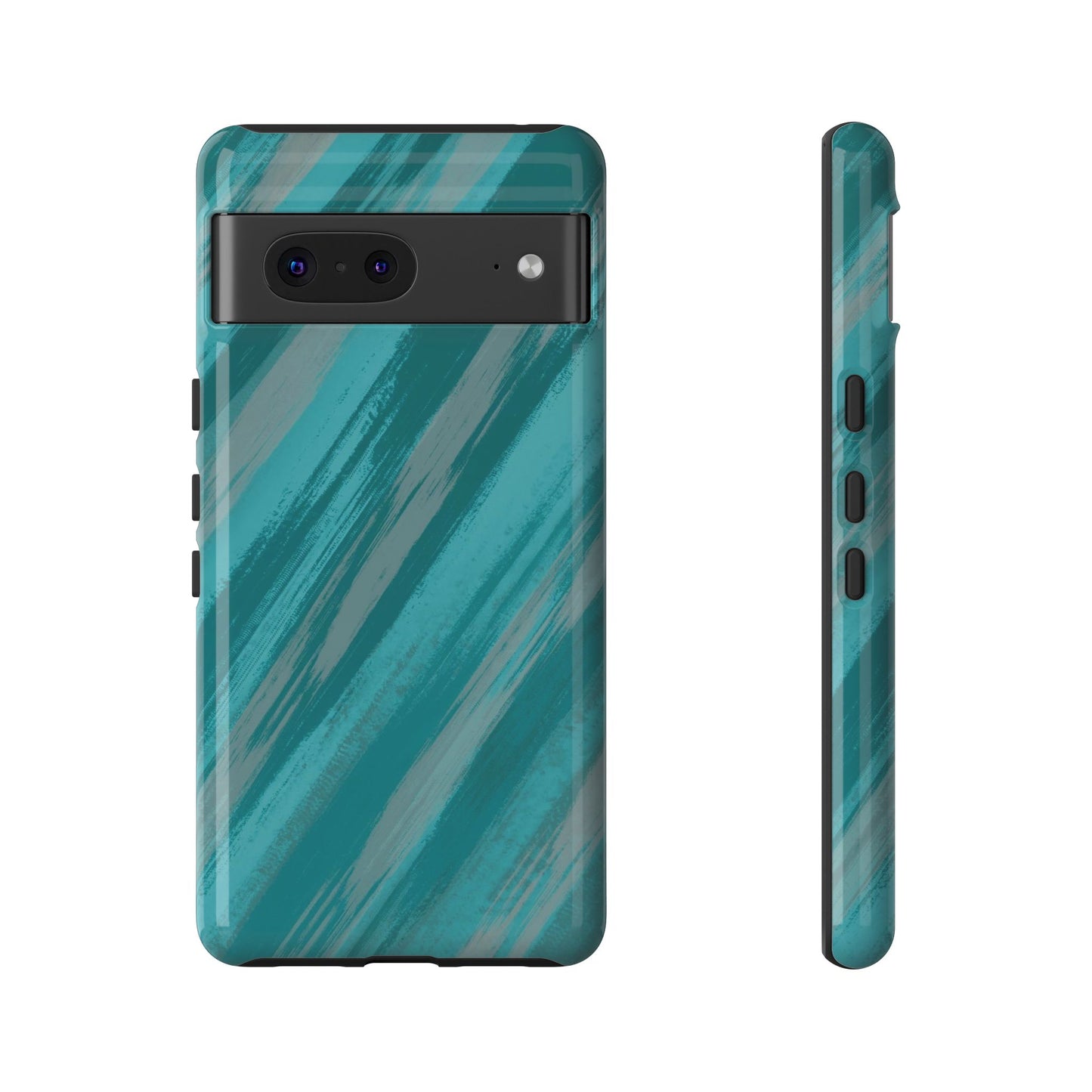 Striped Phone Case Aqua