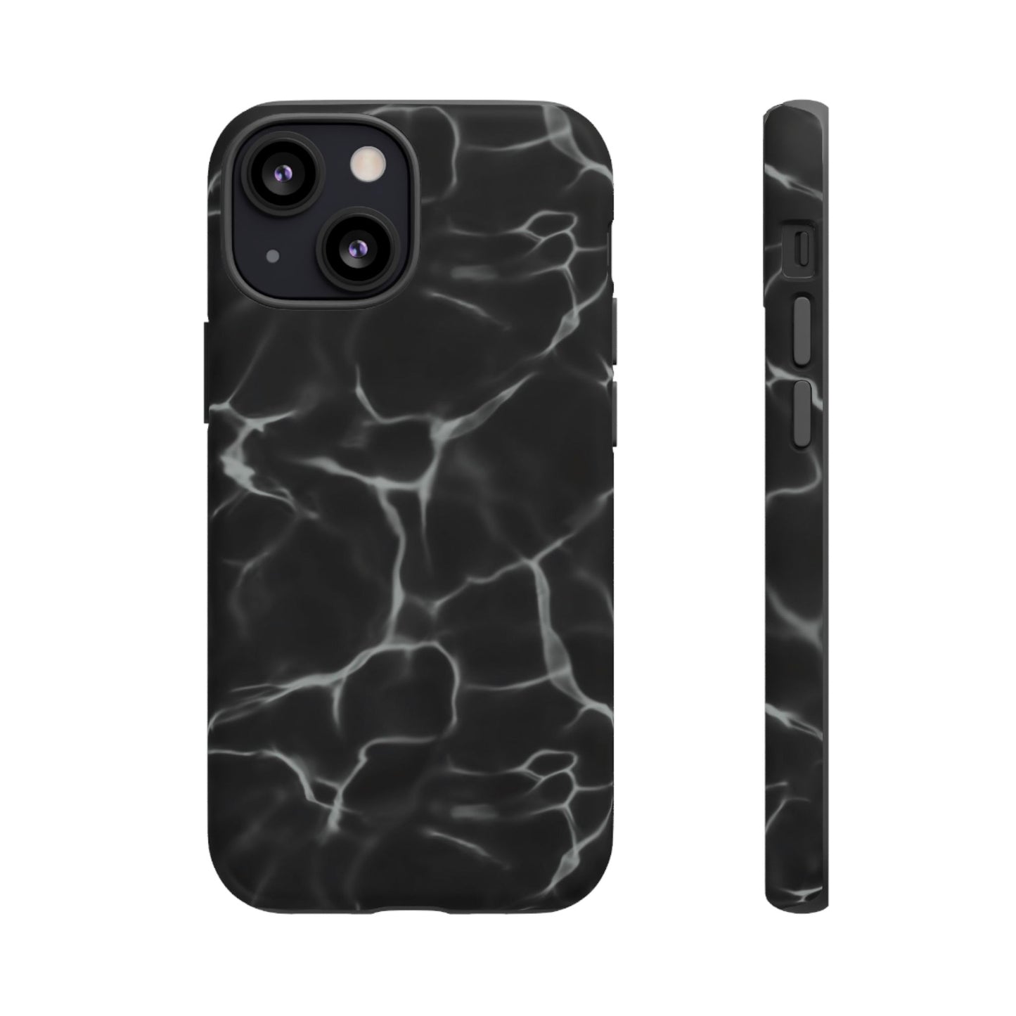 Marble Phone Case Black White