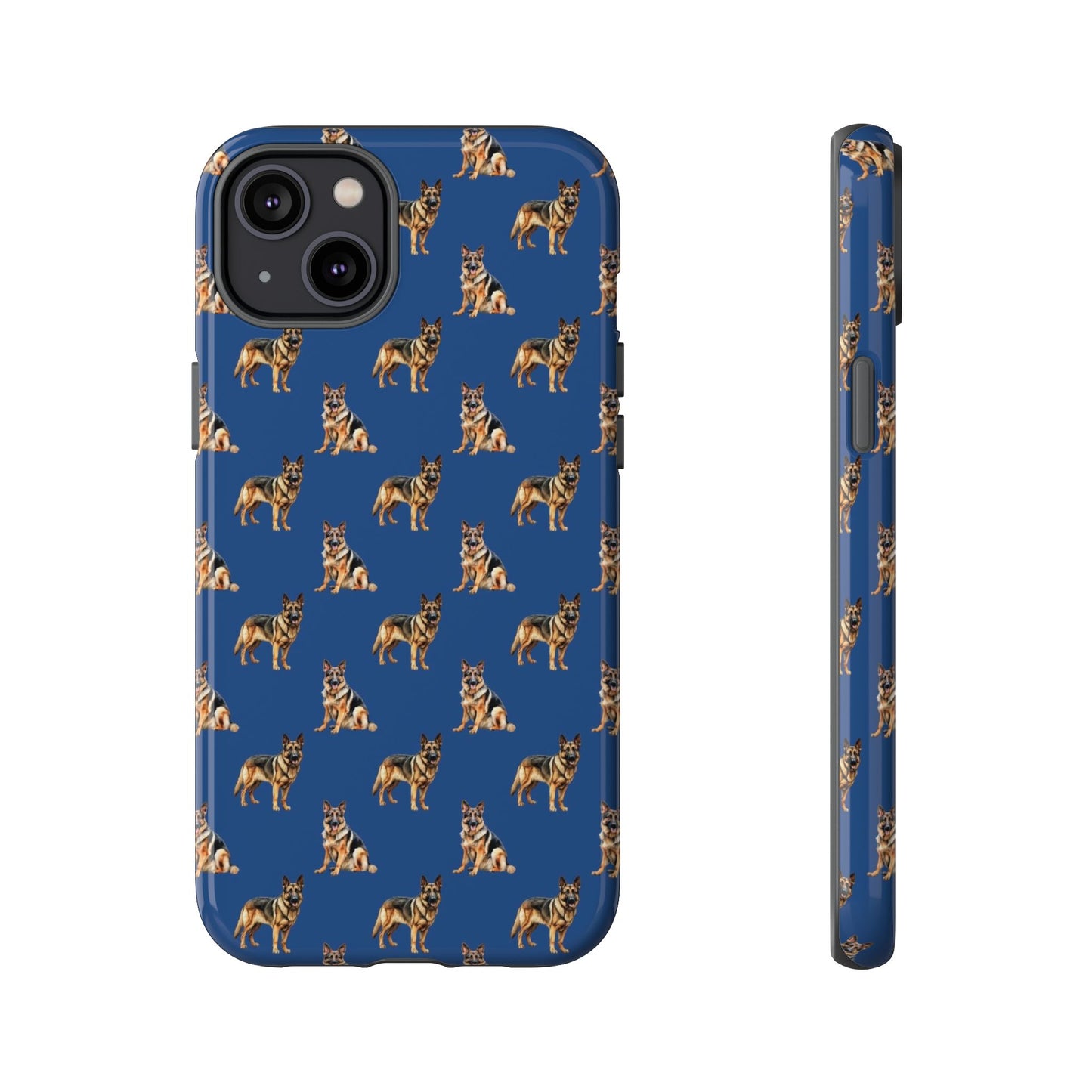 German Shepherd Phone Case Blue