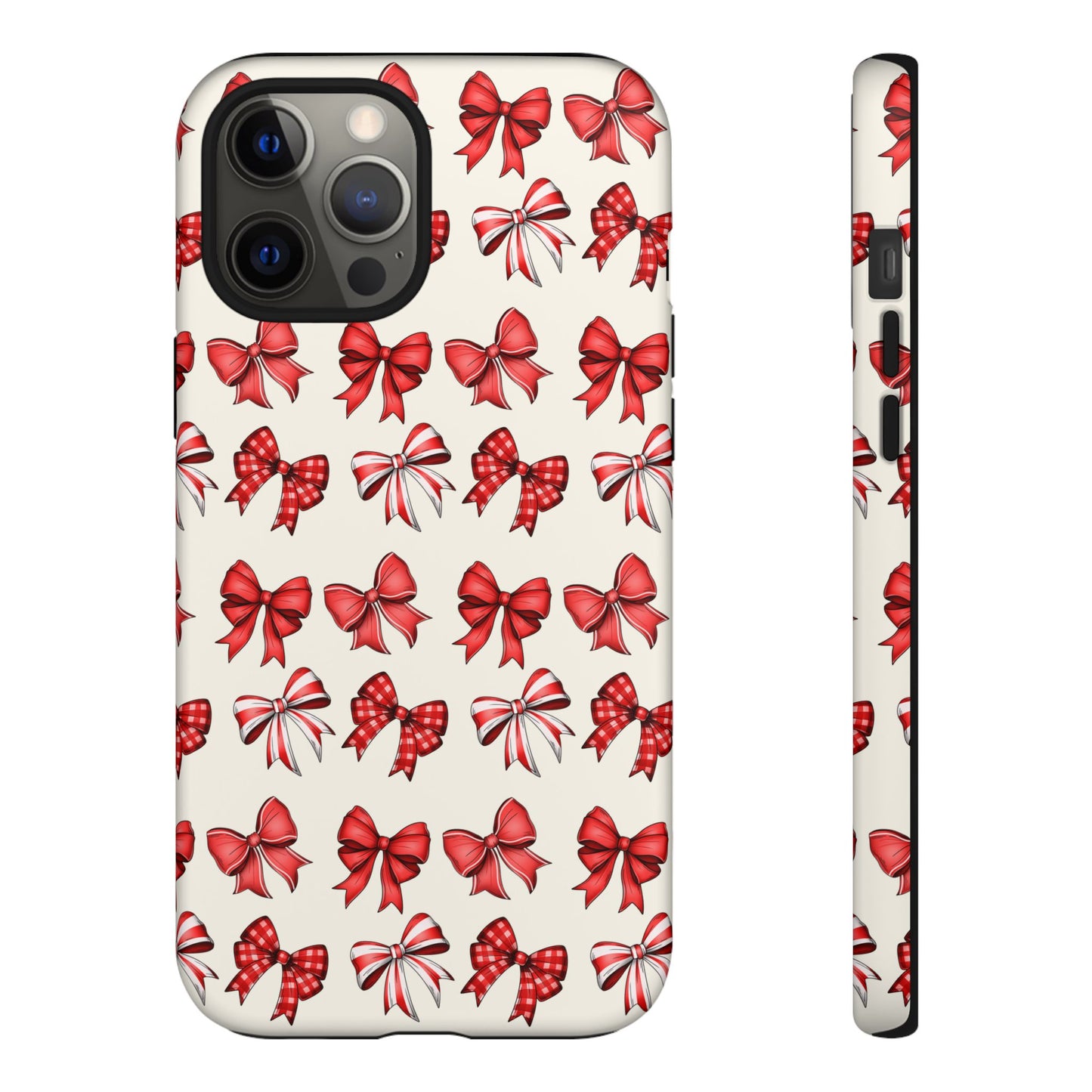 Christmas Bow Phone Case Cream